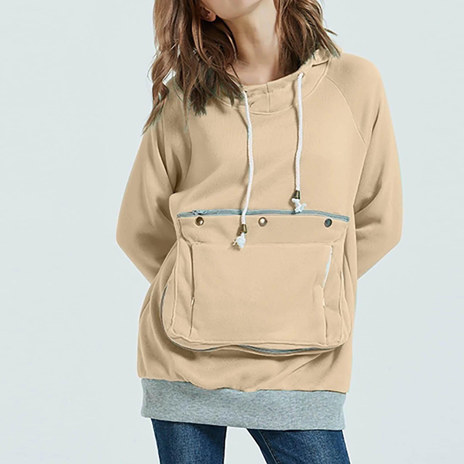 Unisex kot pies pokrowiec z kapturem nadruk łapy nosidełko dla zwierząt sweter topy z długim rękawem bluza do noszenia kieszeń kangurka