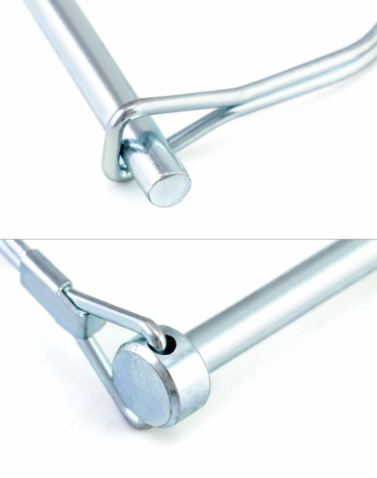QWORK® 10 szt. Zawleczka, zawleczka ze stali węglowej Okrągły kabłąk do ogrodu na trawniku - 6 x 50 mm