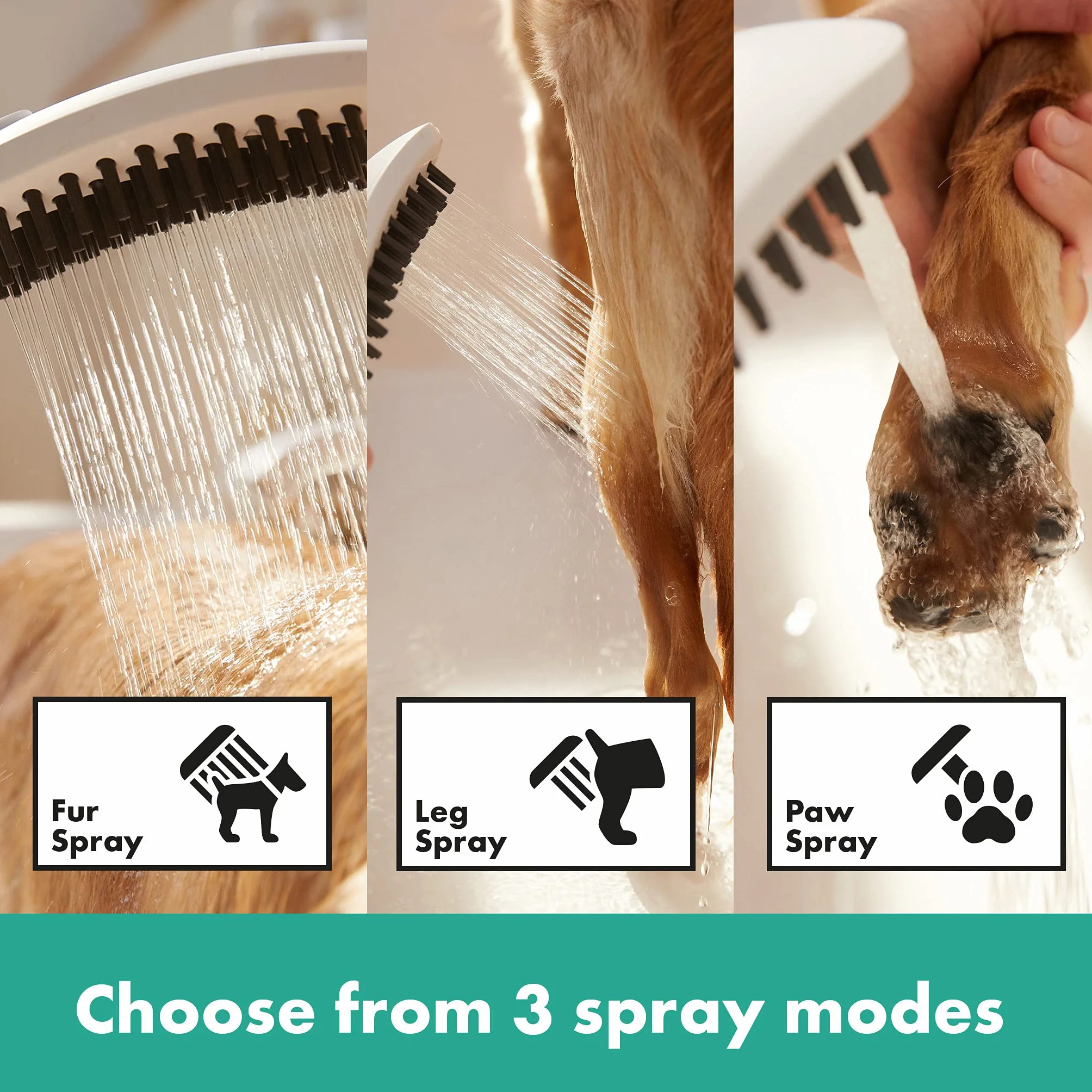 hansgrohe DogShower Główka prysznicowa dla psów 150 3jet z masującymi dyszami biały matowy, 26640700