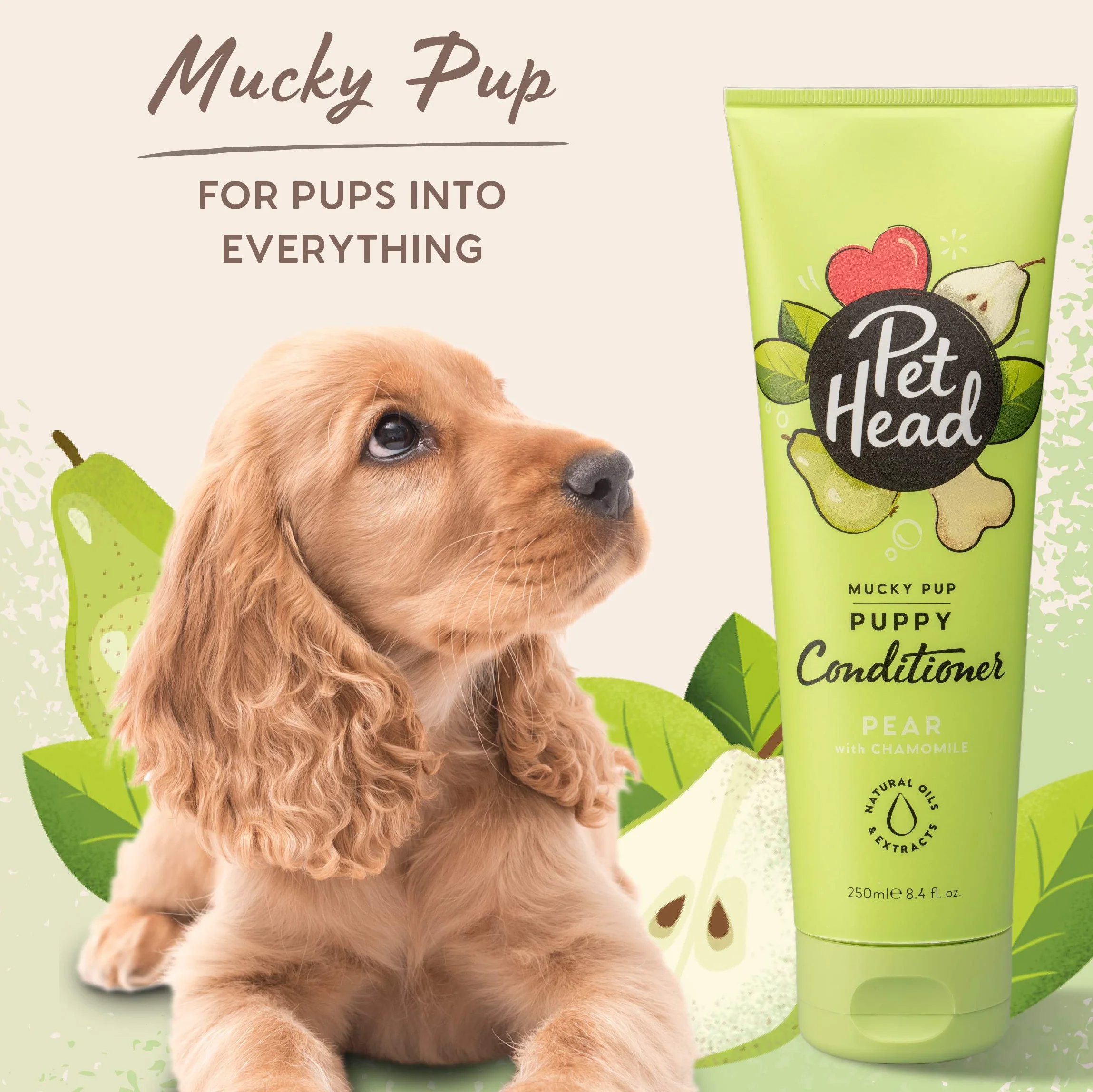 Pet Head Puppy Conditioner for Puppies from 8 Weeks, Green, 250 ml, 90222A