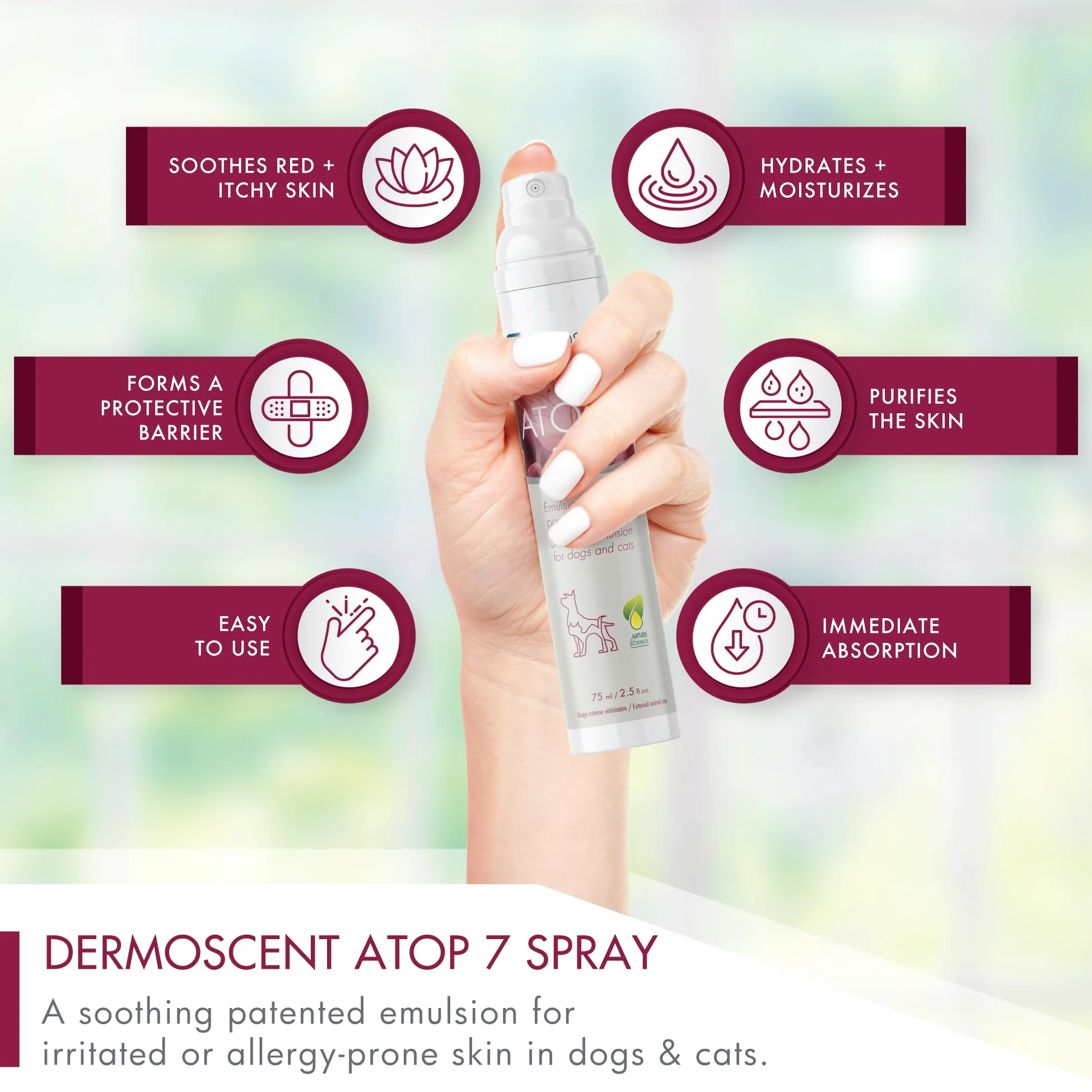 Dermoscent ATOP 7 Spray dla psów i kotów – 75 ml
