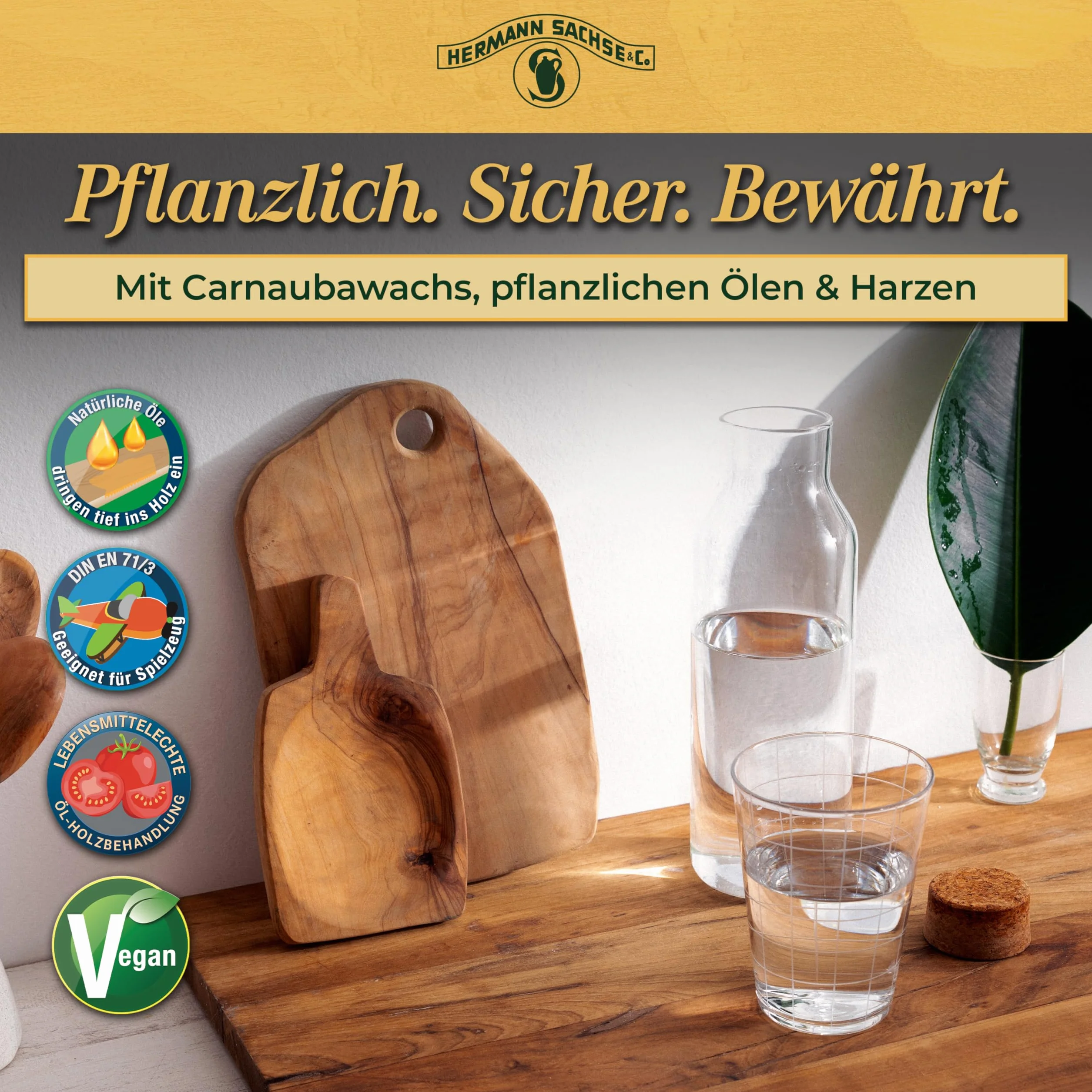Hermann Sachse Olej woskowy bezbarwny 250ml 2w1 do drewna ochronny