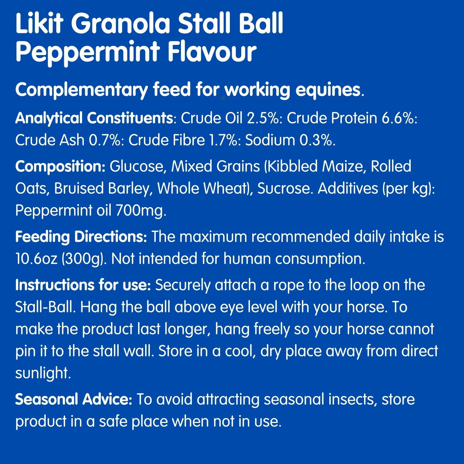 Likit Granola Stall-Ball Przysmak dla konia 1,6 kg aromaty jabłka mieszane jagody mięta pieprzowa