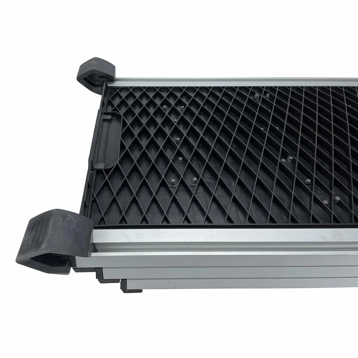 TOPWAY Rampa dla psów, nośność 68 kg, przenośna składana lekka antypoślizgowa rampa ze stopu aluminium, 71-156 cm, czarny/srebrny 699900