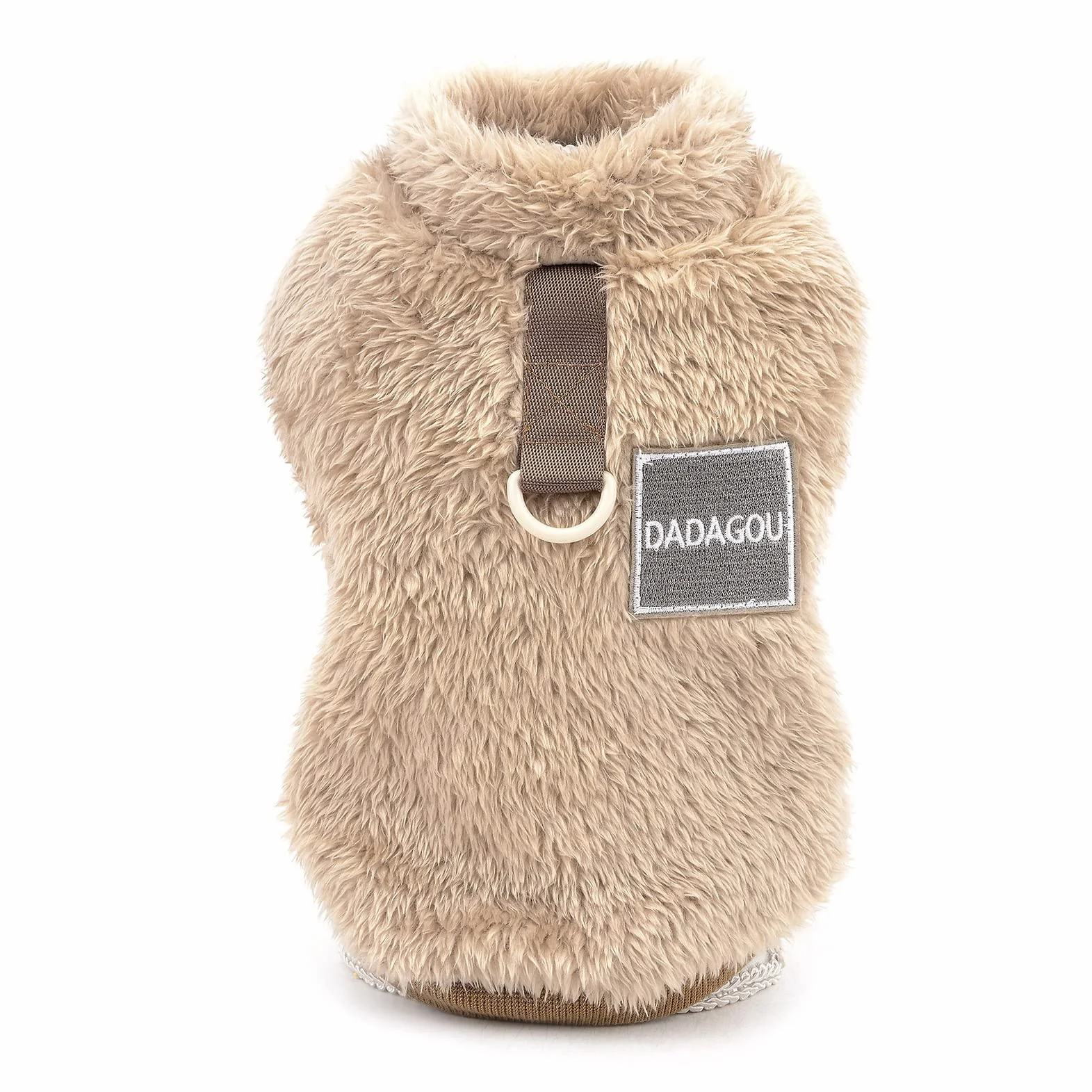 SMALLLEE_LUCKY_STORE; Sherpa polarowy sweter z d-ringiem dla zwierząt domowych; kamizelka z golfem; miękki bluz; kurtka dla małych psów, kotów, szczeniąt, yorkie, chihuahua; ciepłe ubrania na jesień i
