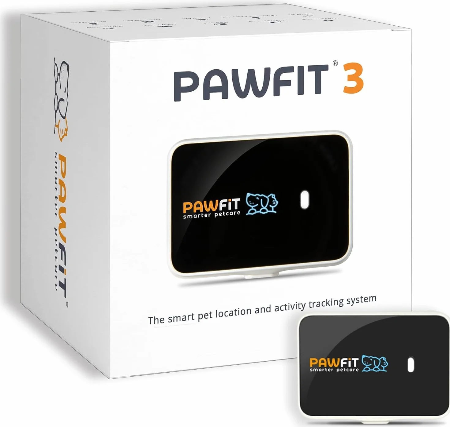 Pawfit 3 GPS lokalizator zwierząt domowych, GPS, śledzenie satelitarne, 4G, wiele inteligentnych alertów, w pełni wodoodporny monitor aktywności dla psów i kotów, nieograniczony zasięg, zdalne