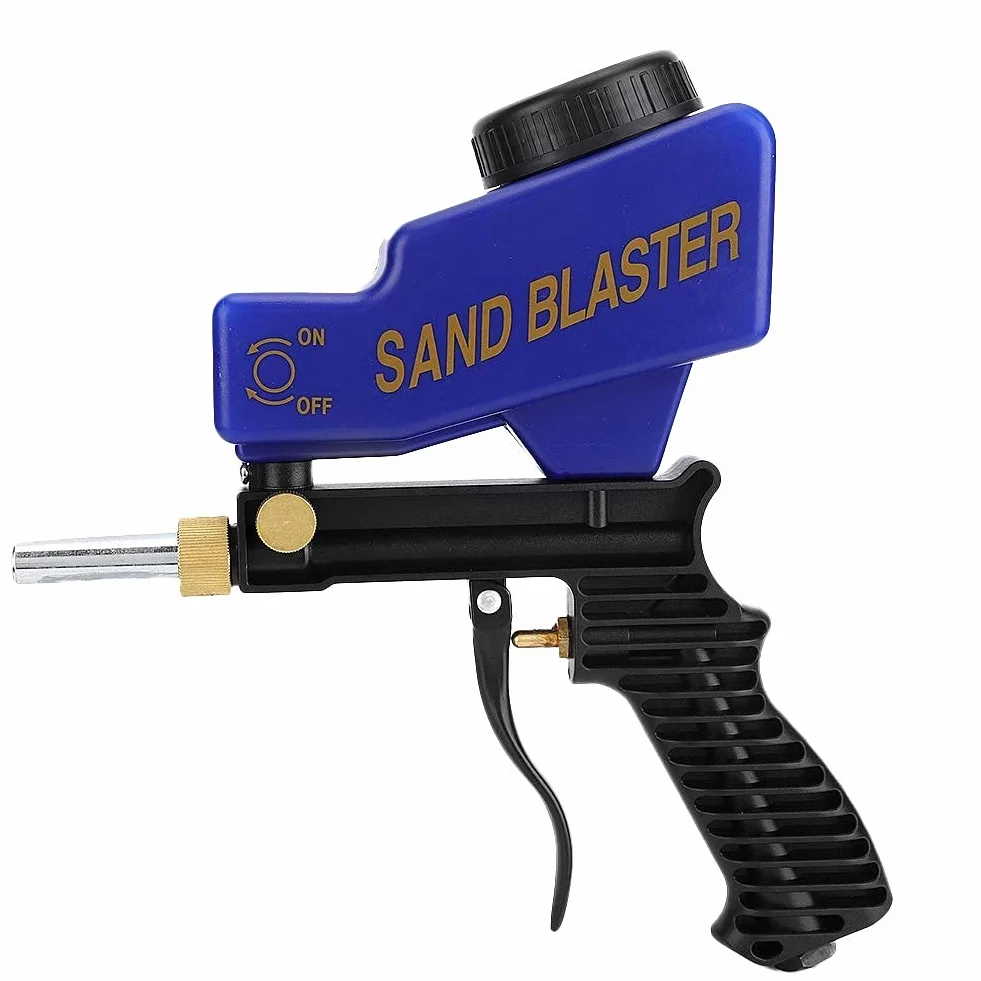 Pneumatyczny pistolet do piaskowania, przenośny grawitacyjny pistolet do piaskowania przeciwrdzewnego Pneumatyczny pistolet do piaskowania Piaskarka Usuń niebieską plamę rdzy