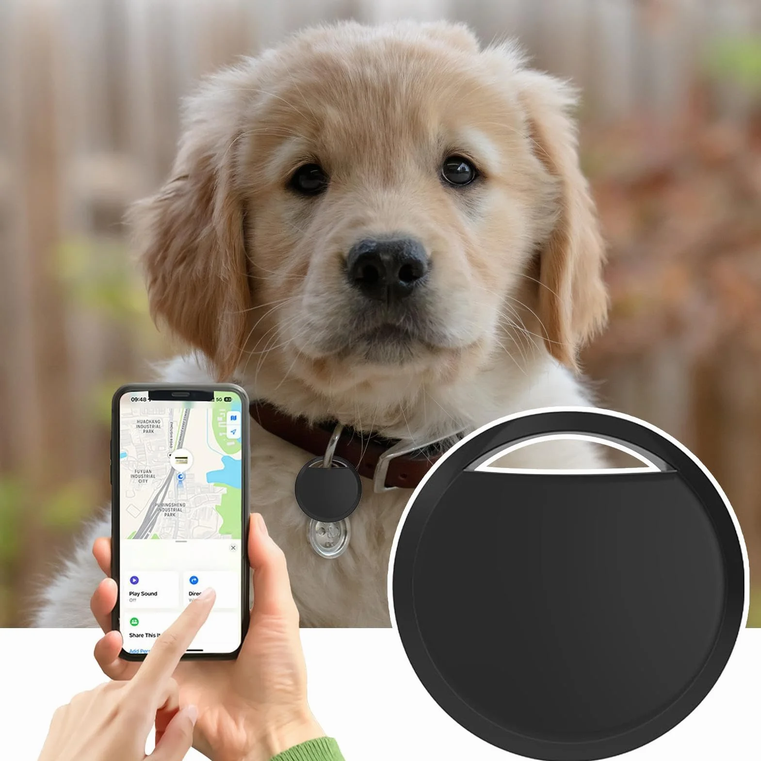 Inteligentny tracker GPS lokalizator psów kotów | Audio-wizualne alerty i dalekiego zasięgu geodetekcja do walizki, portfeli, kluczy, plecaka i zwierząt