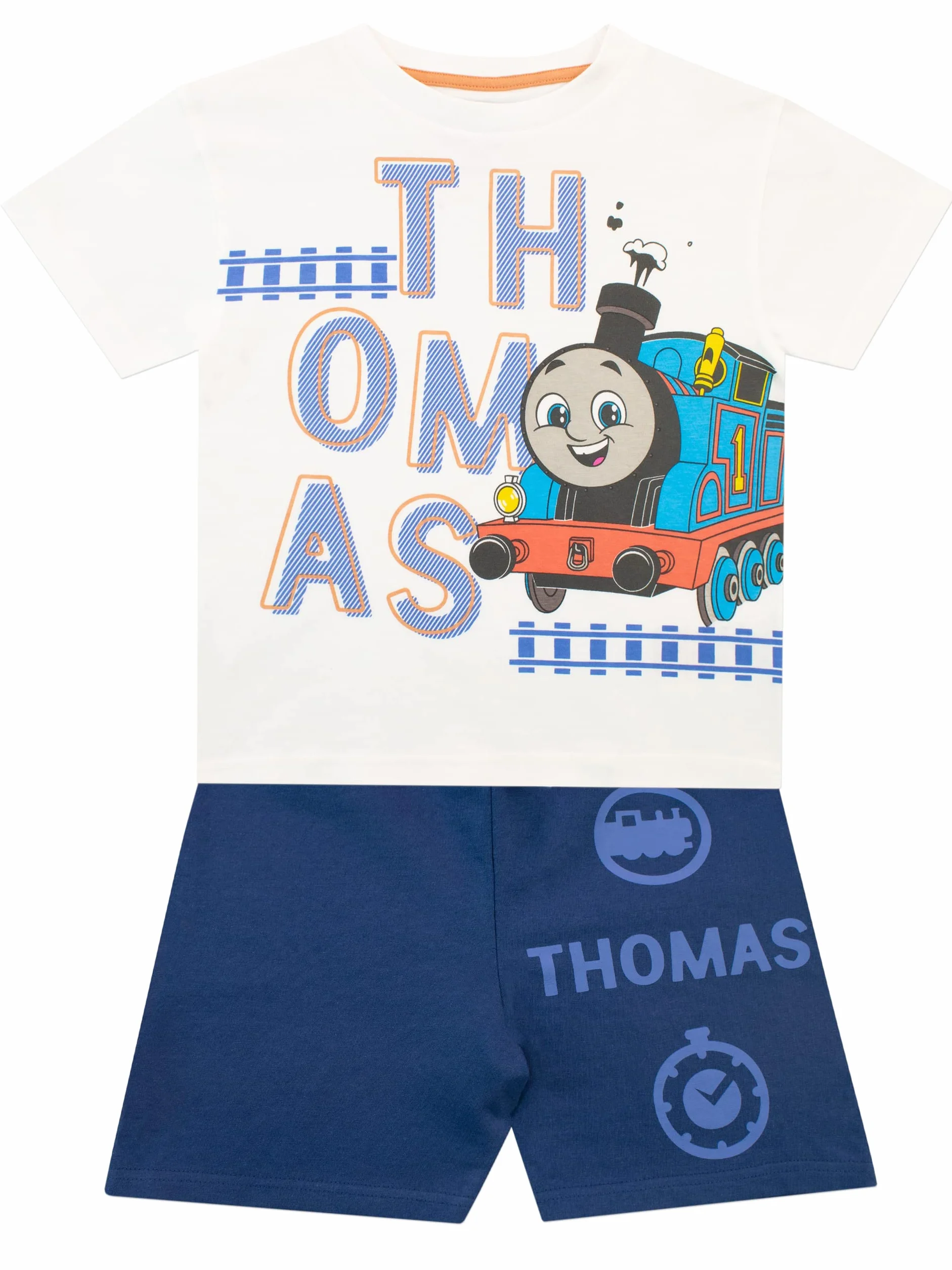 Thomas & Friends Chłopcy Zestaw Koszulki i Spodenek Tomek i Przyjaciele Niebieski 92