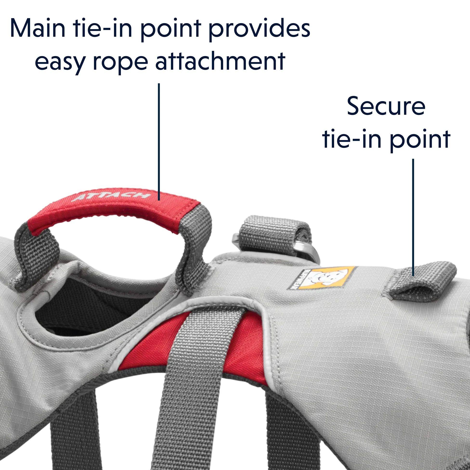 Ruffwear Szelki wspinaczkowe dla psów, bardzo małe rasy, regulowane dopasowanie, rozmiar: XS, Cloudburst Grey, podwójna uprząż