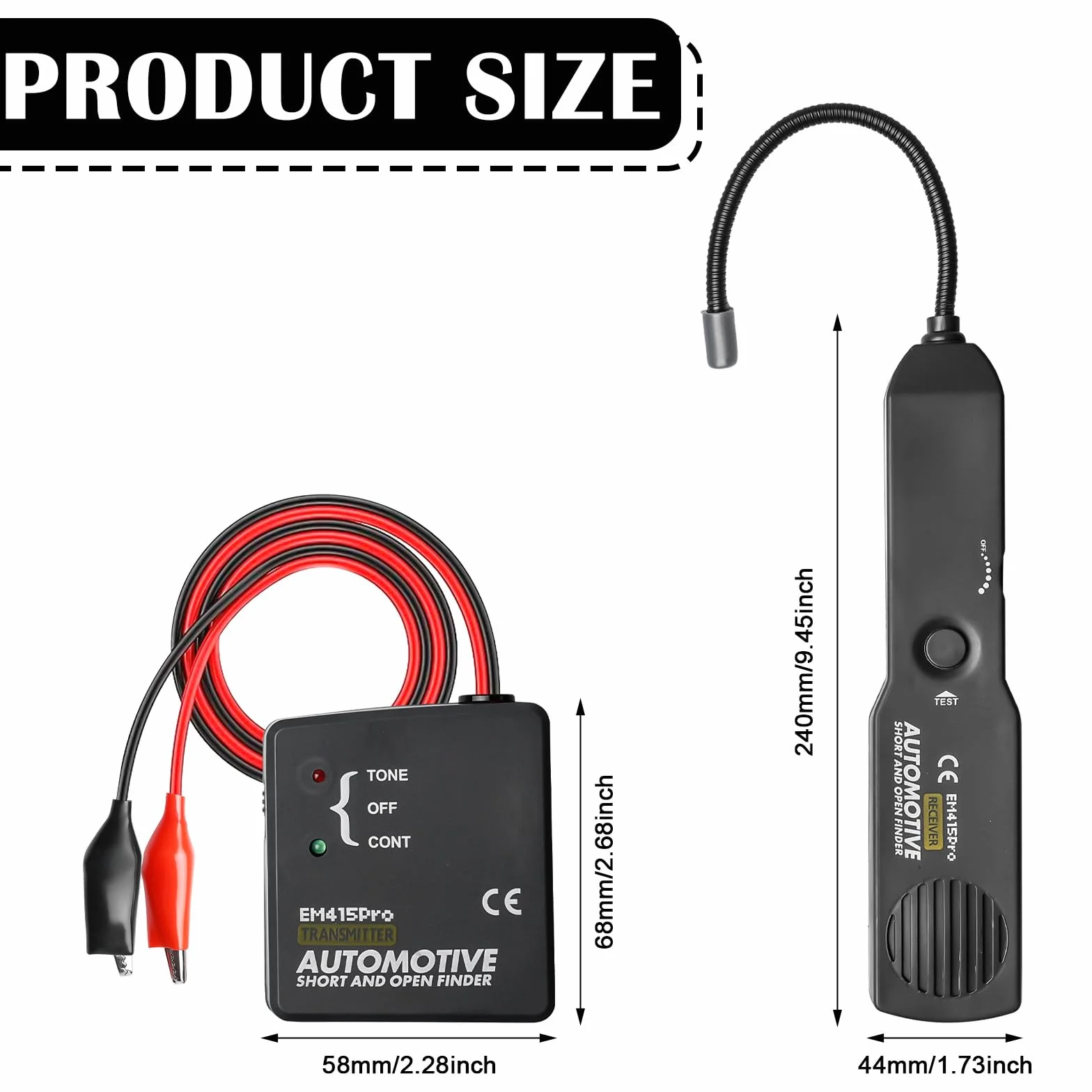 Wyszukiwacz przewodów i generator dźwięku, Cable Tracker Multifunctional tester sieci, tester kabli, identyfikuj przewody i przetestuj przepływ przewodów telefonicznych RJ11 (czarny)