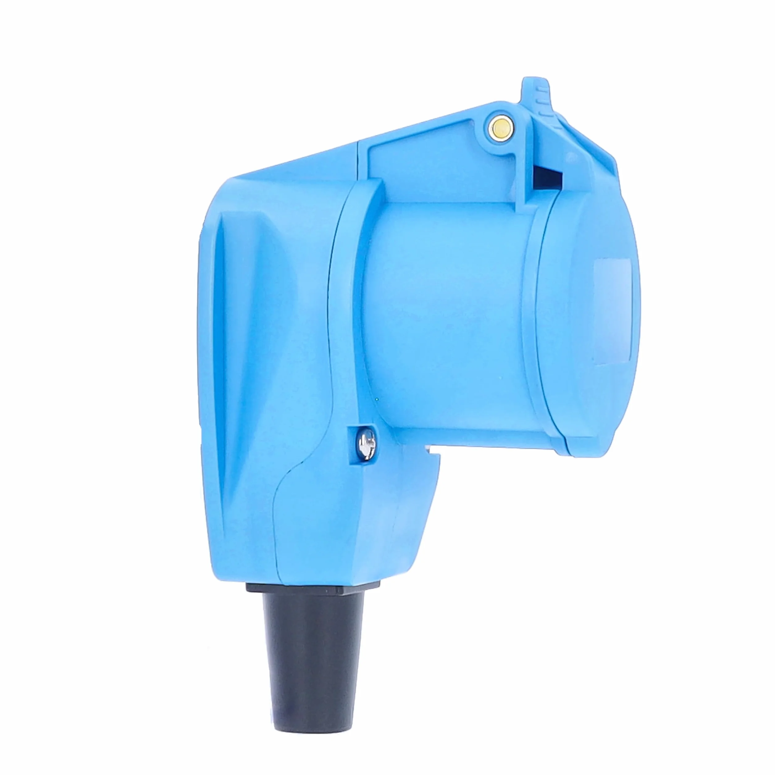 as - Schwabe 60475 CEE Zaczep Karawany Kątowy, IP44, 230V/16A, Niebieska