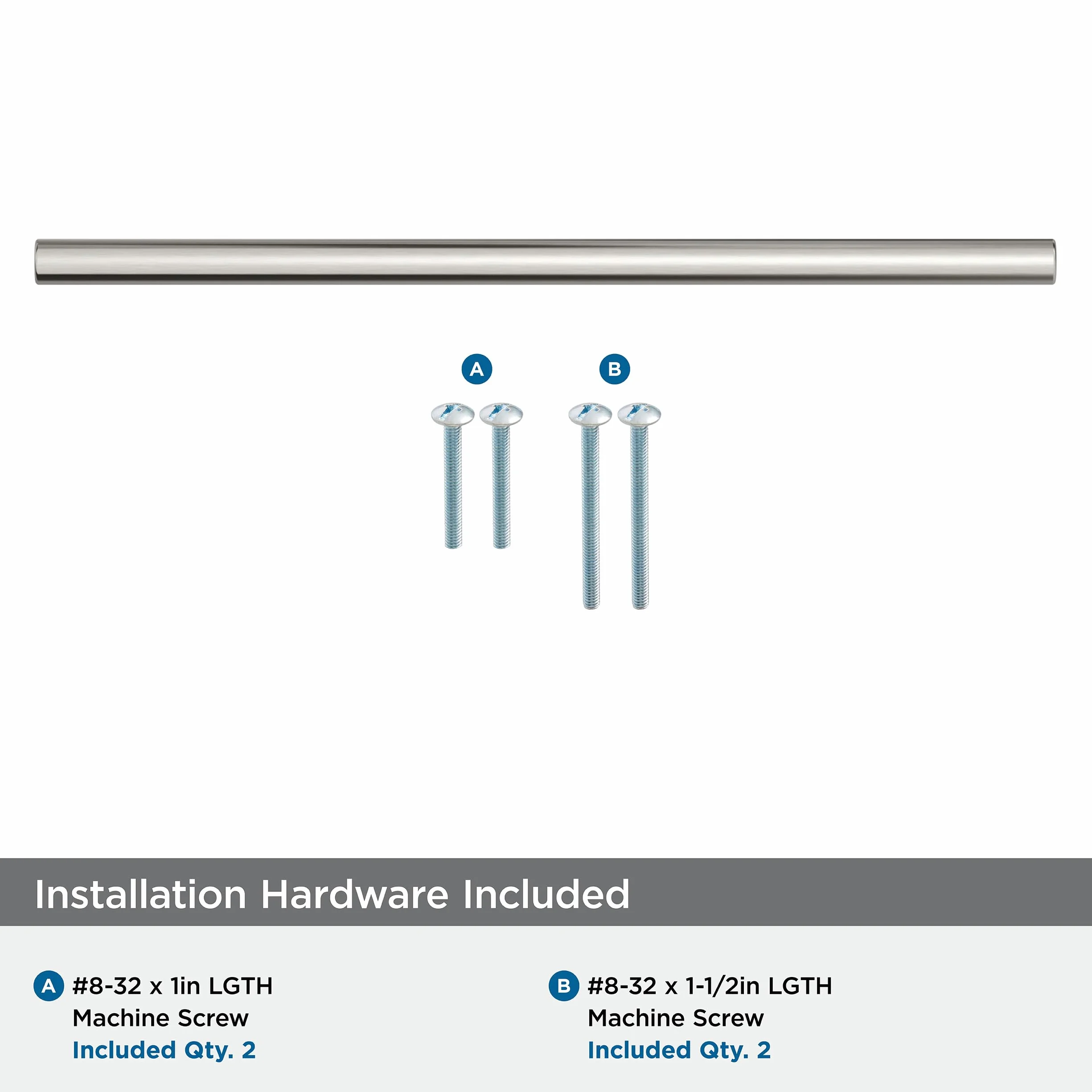 Amerock Versa 10-1/16 inch (256mm) Center-to-Center Satin Nickel Cabinet Pull, BP55532G10