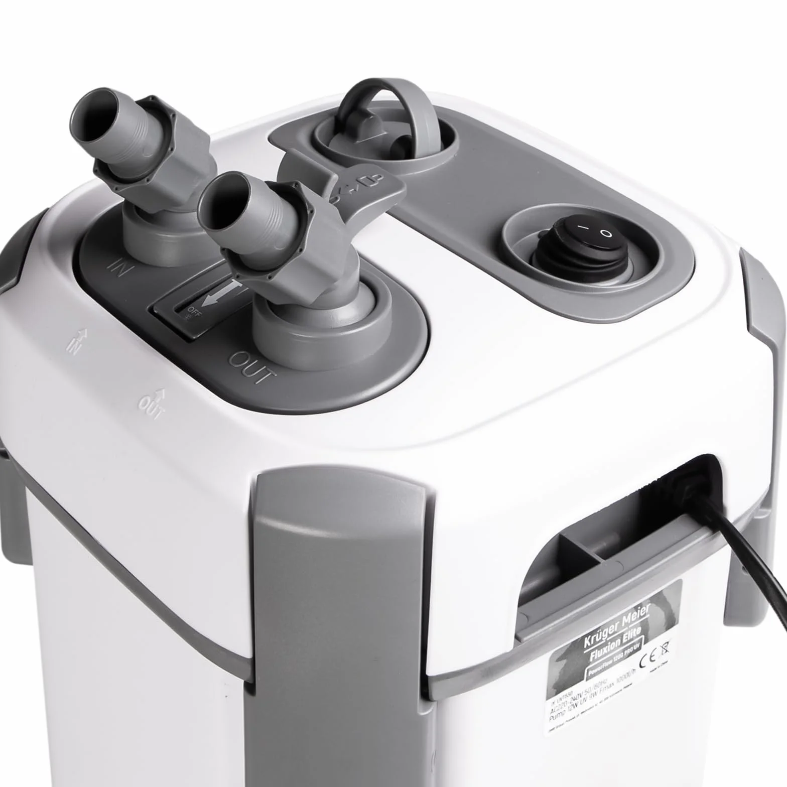 Kruger Meier Fluxion Elite 1200 UVC PRO Filtr Zewnętrzny z Lampą UV do Akwarium 100-250 L