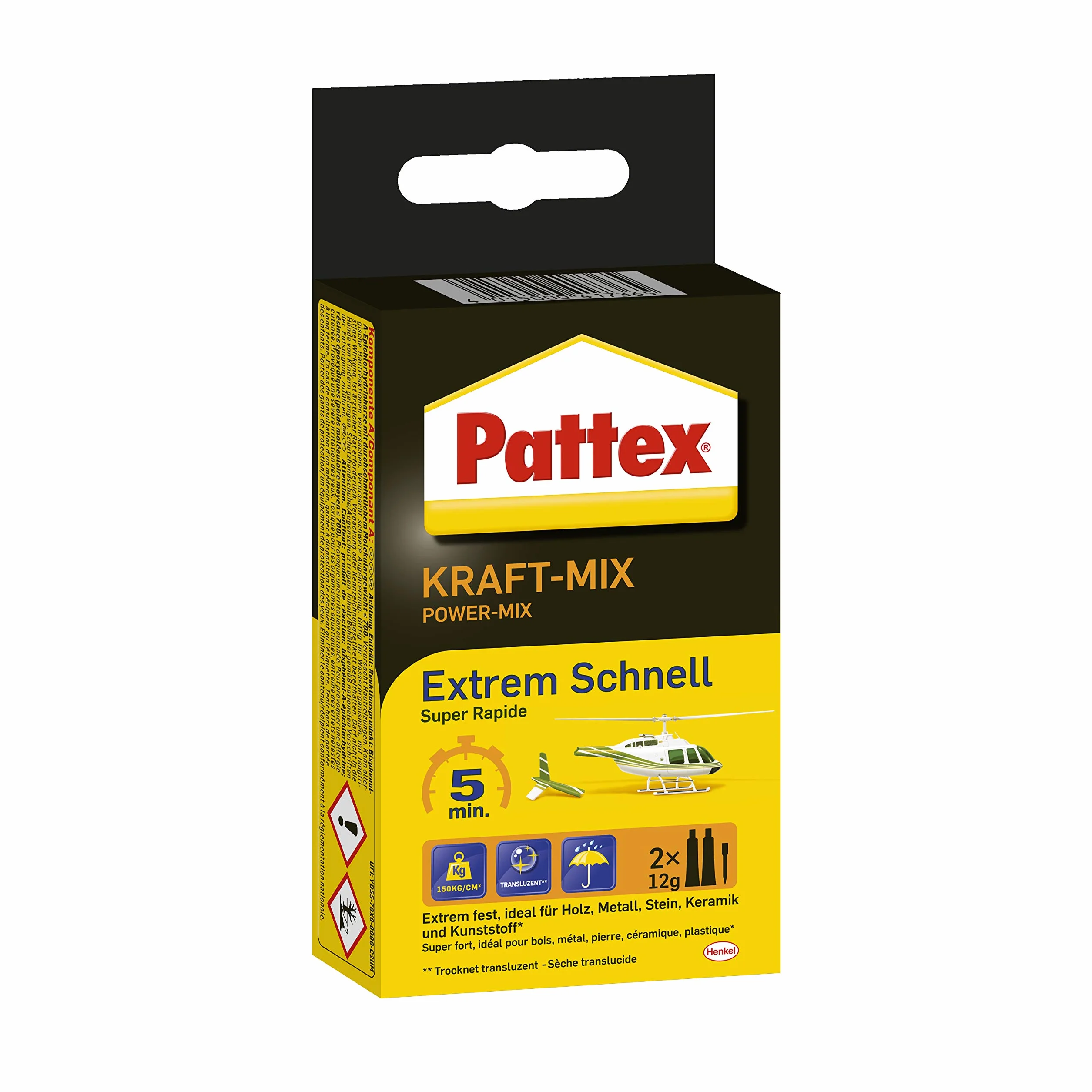 Pattex Kraft-Mix Klej Szybkoschnący 2-Komponentowy, 2x12g