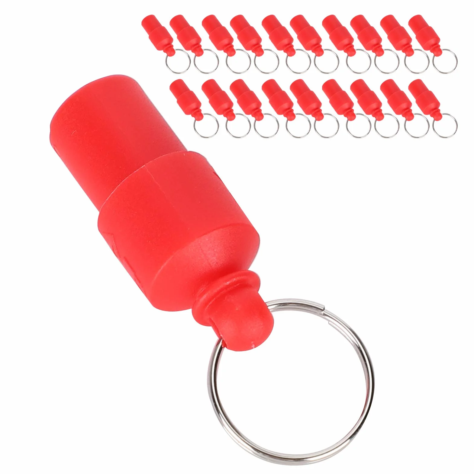 20 szt. Anti-Lost Pet Dog ID Tag, obroża dla szczeniaka kota wisiorek imię etykieta adresowa tuba do przechowywania odporna na zgubienie (czerwona)