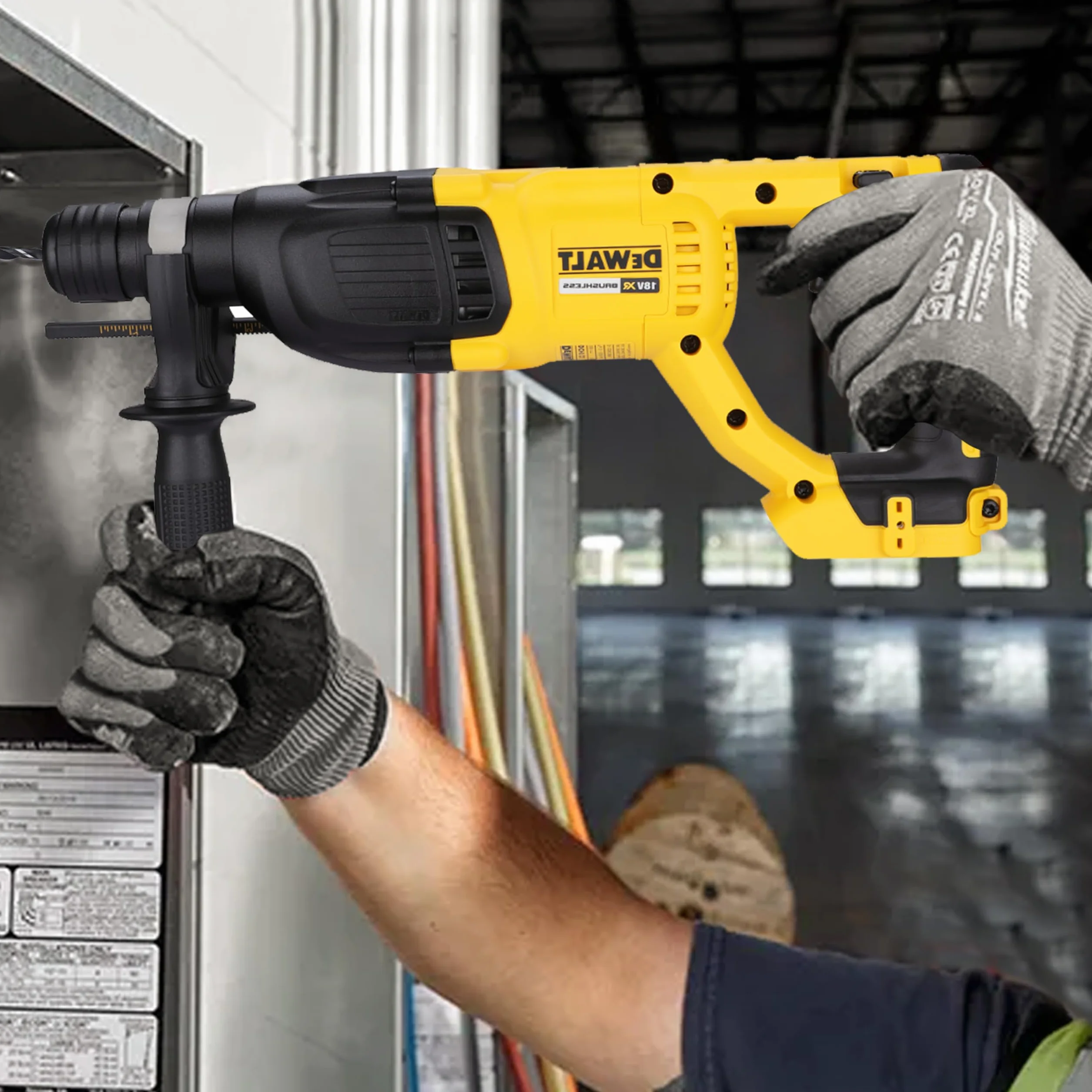 Dewalt Młotowiertarka, Żółty/Czarny, 1550 obr./min