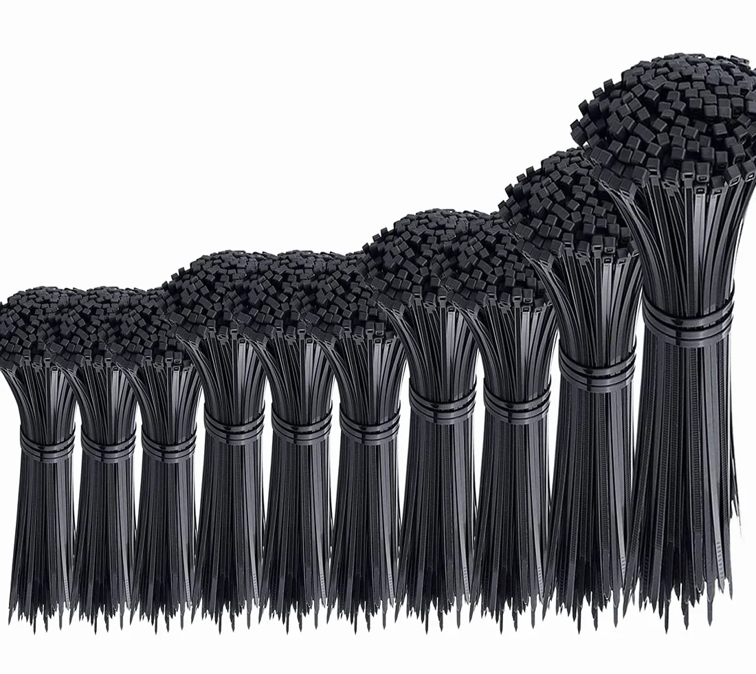1000 sztuk czarne opasek kablowych nylonowe plastikowy mieszane mocne długie plastikowe różne rozmiary 100/150/200/250/300 mm klipsów kablowych