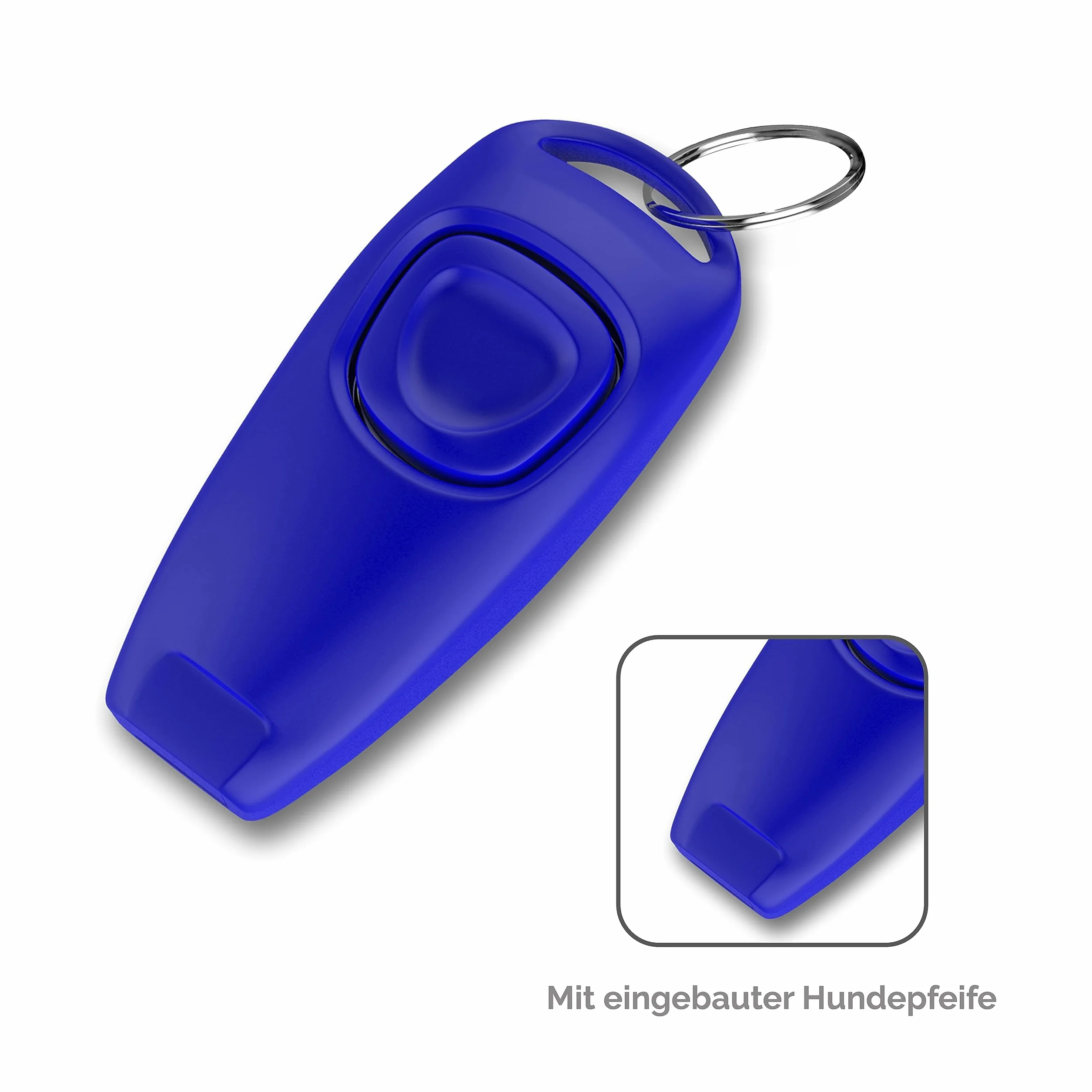 TruePets® 2 w 1 klik dla psa – clicker z gwizdkiem dla psa – kliker, idealnie nadaje się do edukacji psa, clicker doog – clicker kot – trening clicker kot – gwizdek dla kota / psa (niebieski)