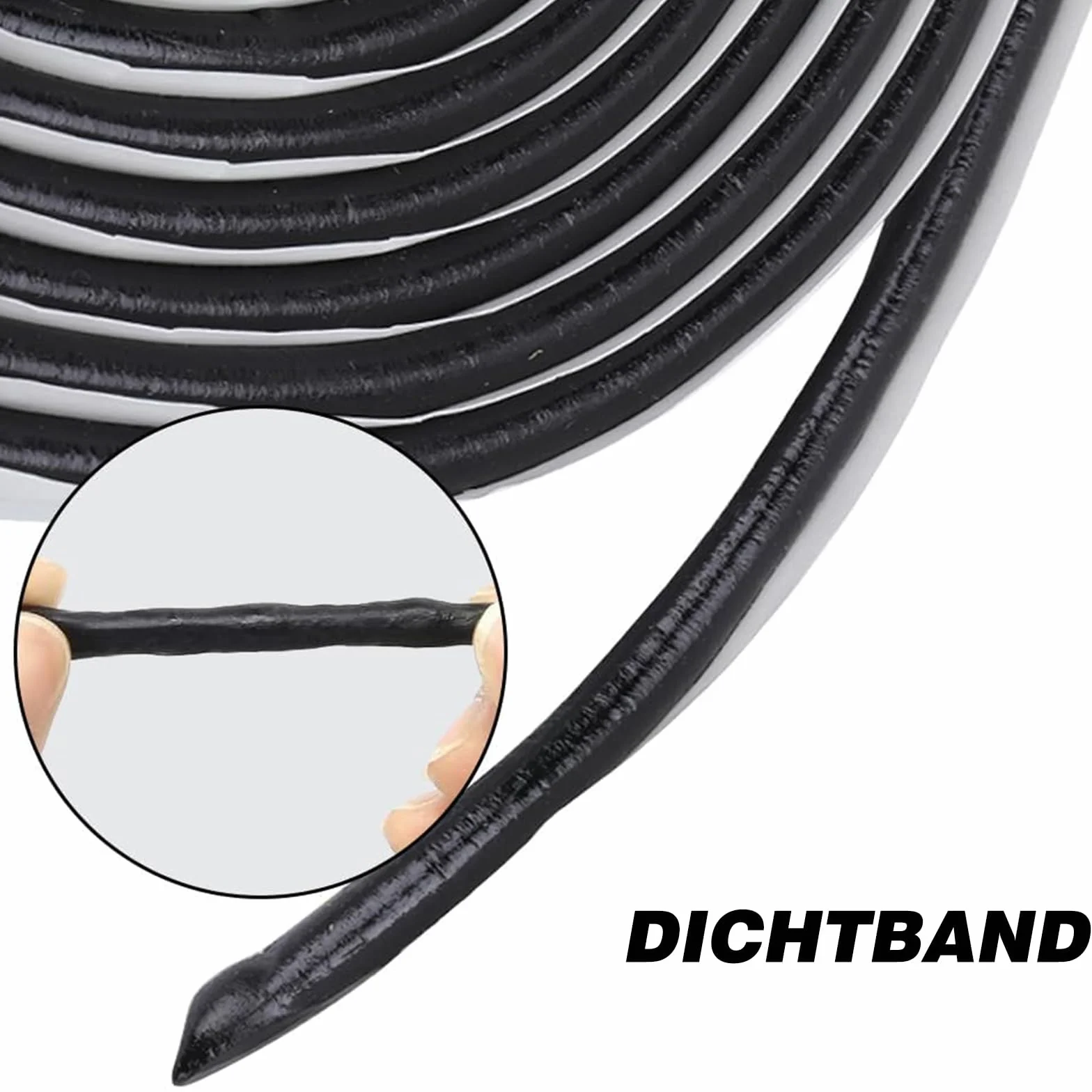 6 m x 6 mm okrągły sznurek butylowy – czarna taśma uszczelniająca butylowa – sznurek butylowy – wodoszczelna taśma butylowa – masa uszczelniająca do reflektorów samochodowych, okien, drzwi,