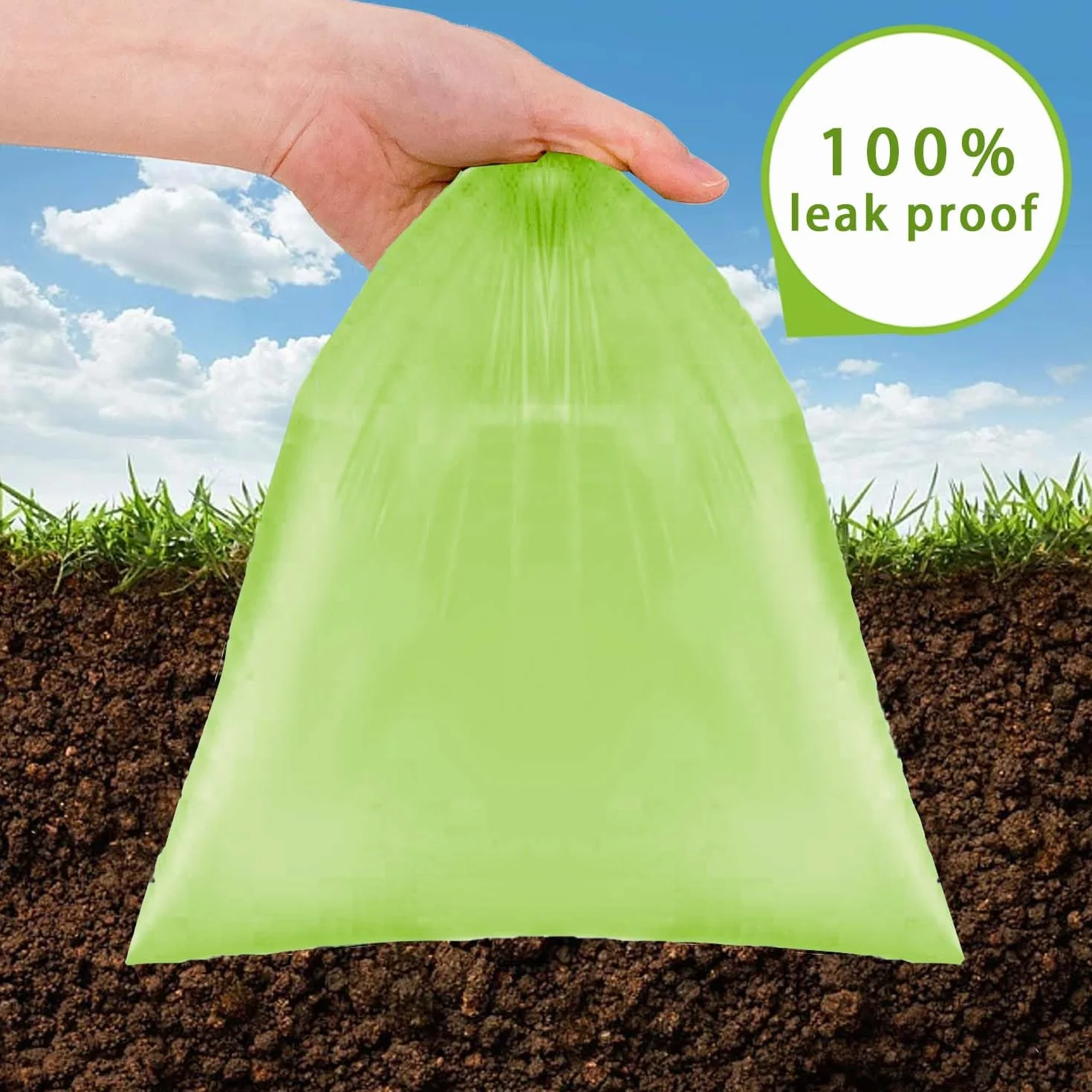 AiTodos® 300 szt, Worki na Psie Odchody, Zielona, Torba na Psie Odchody-31 * 22 CM, Materiał Polietylenowy, Przenośna (20 Rolek, 15 sztuk na Rolkę) Wygodna Torba na Psie Odchody na Wycieczki