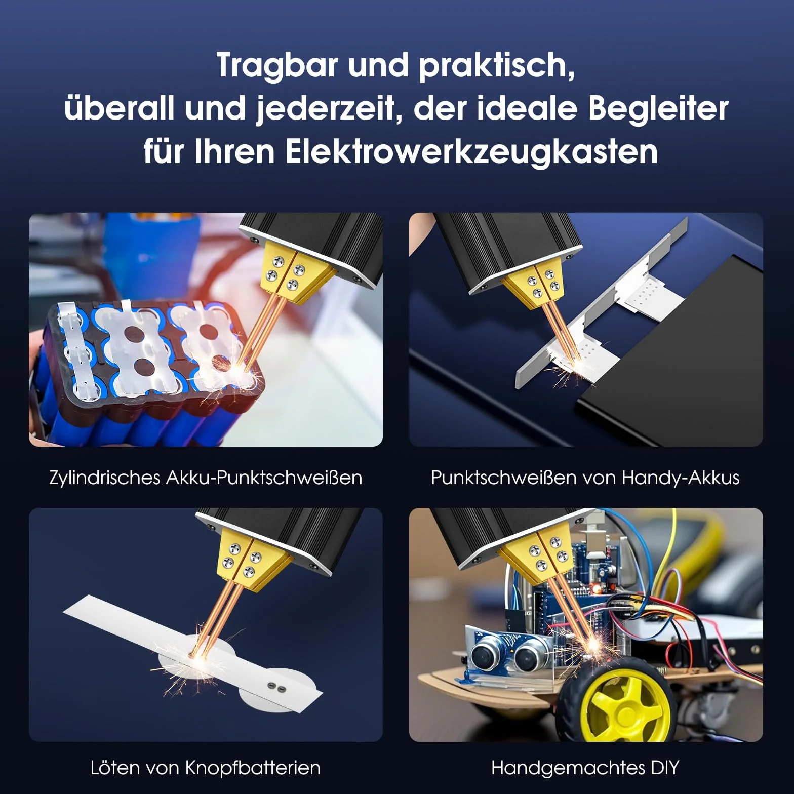 Akumulatorowa zgrzewarka punktowa z akumulatorem 5,0 Ah: Upgraded Handheld Mini Portable Spot Spawarka do baterii 18650, spawanie blach niklowych 0,1-0,2 mm, żelazo, blachy ze stali nierdzewnej, 80