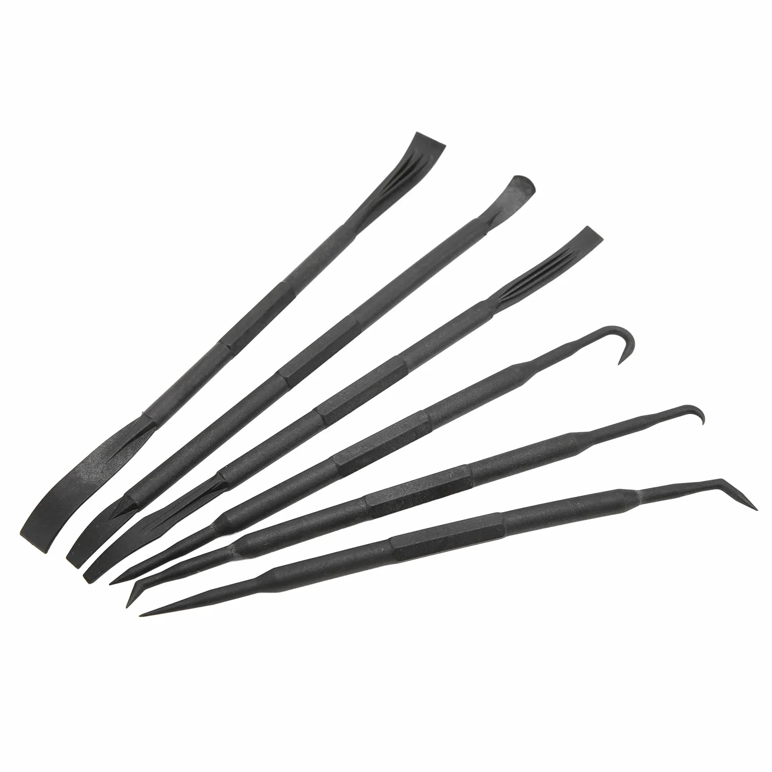 Zestaw 6 szt. Non-Marring Pick and Pry Bar ABS, Długi Wąski Uchwyt, Narzędzia do Zaczepiania Krzyżyk