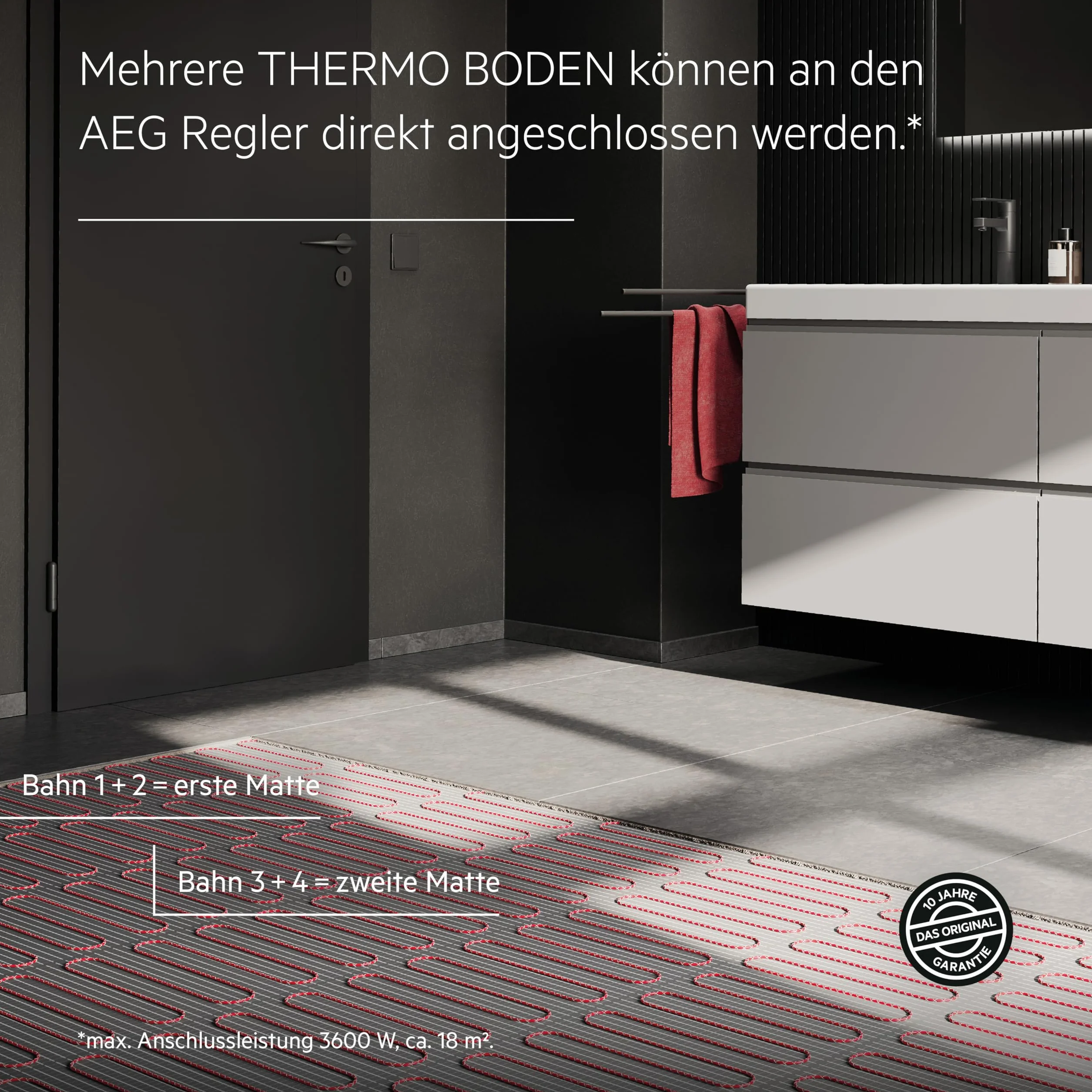 AEG Elektryczne ogrzewanie podłogowe 1 m² 200 W/m² Turbo Thermo TBS TC 200/1