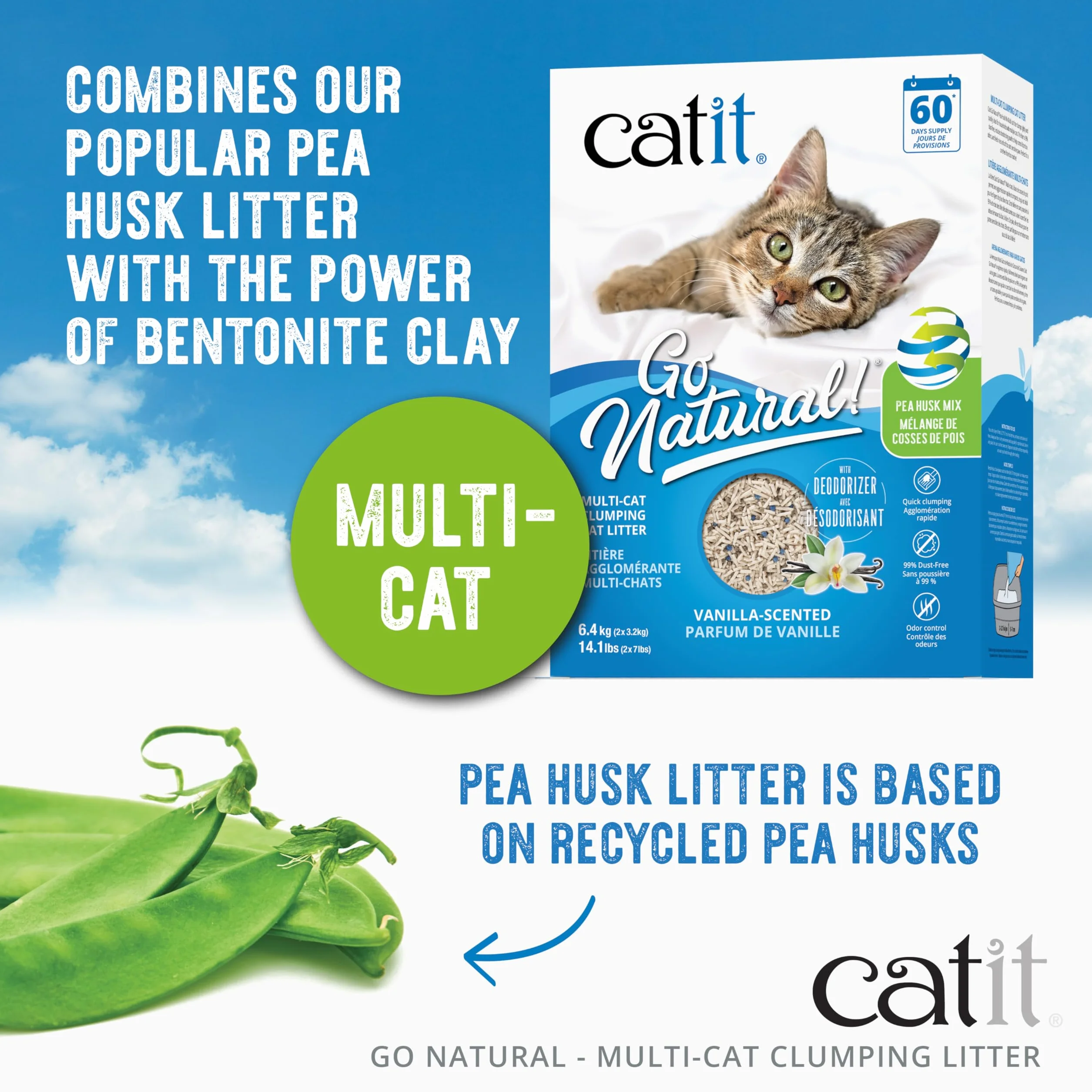 Catit Go Natural Mix Piasek Aglomeracja dla wielu kotów