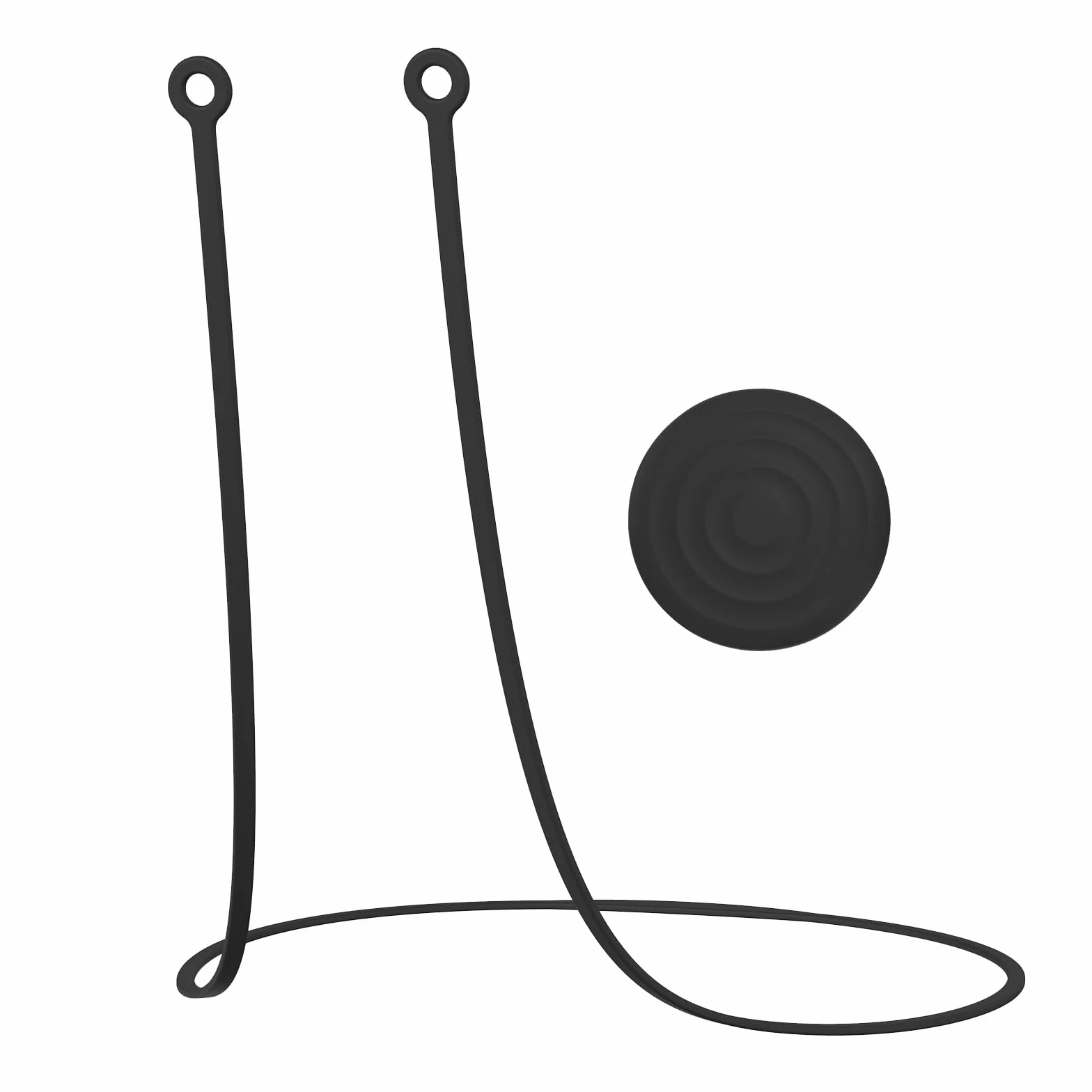 DOB SECHS Zatyczki do uszu link, sznurek bezpieczeństwa, elastyczny pasek silikonowy, z etui z silikonu, kompatybilne z Loop Quiet/Engage/Experience, (bez zatyczek do uszu), czarne