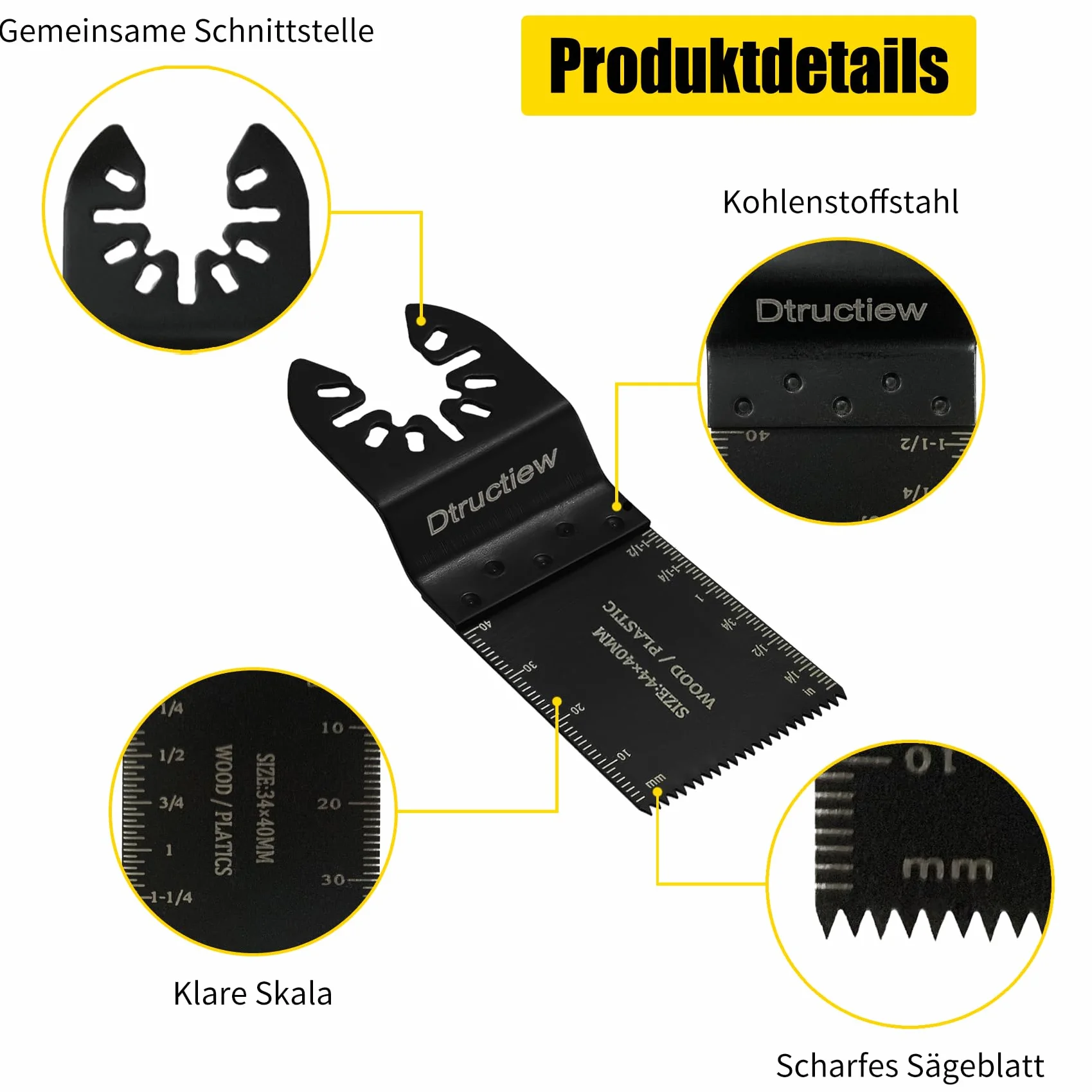 Zestaw 100 sztuk oscylujących brzeszczotów do drewna/metalu kompatybilny z Dewalt Makita Bosch Craftsman