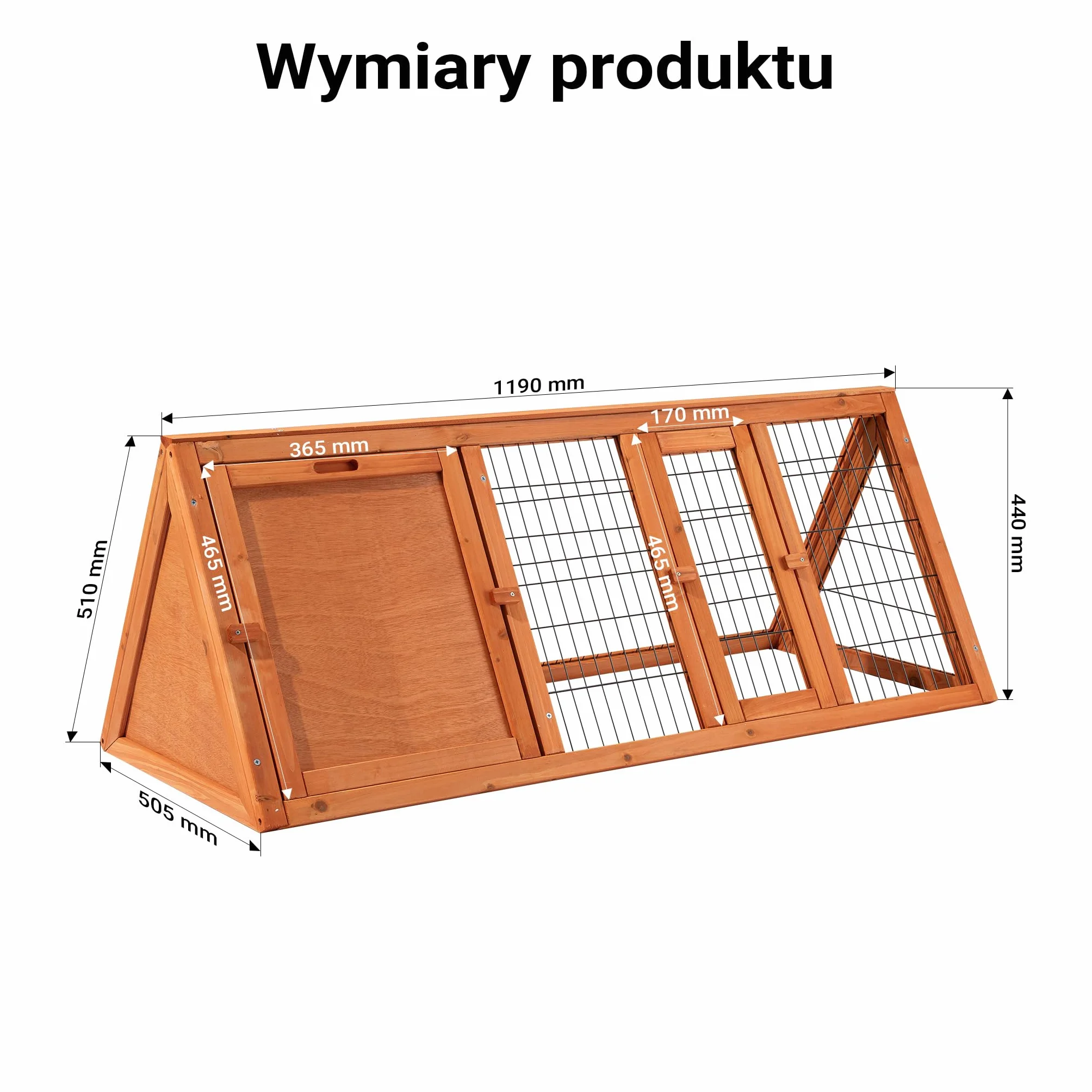 Domek dla królików otwarta obudowa drewno świerkowe stodoła