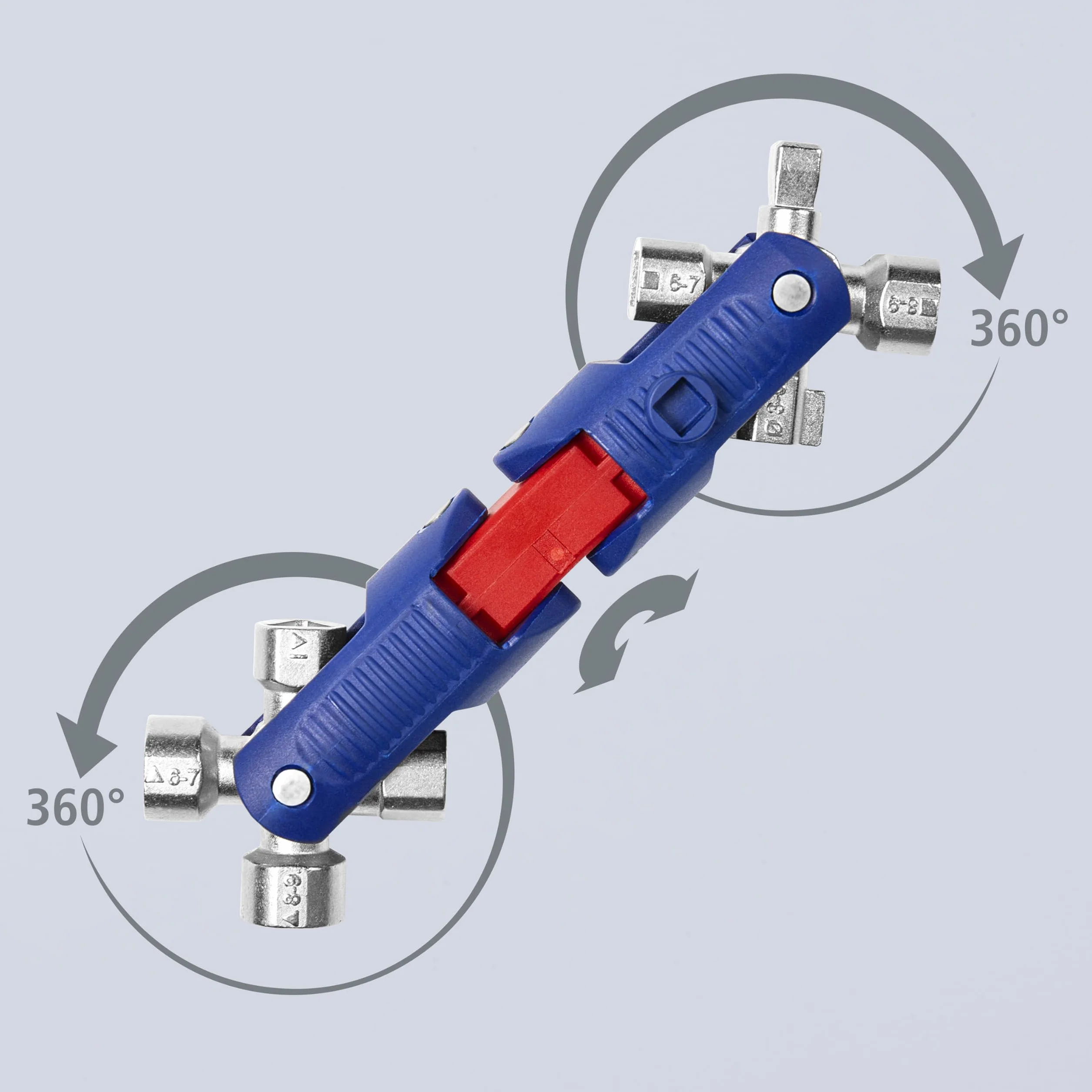 KNIPEX Klucz uniwersalny JointKey Quadro do wszystkich standardowych systemów odcinających 63 mm, 00 11 06 V04