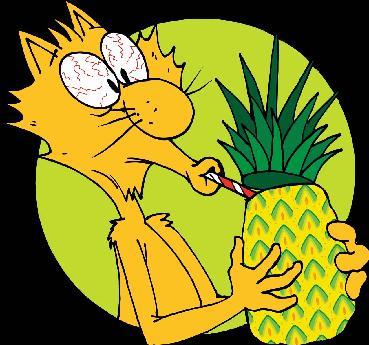 YEOWWW! Ananas kocimiętka zabawka dla kotów, żółta, 18 cm, dla wszystkich rozmiarów ras