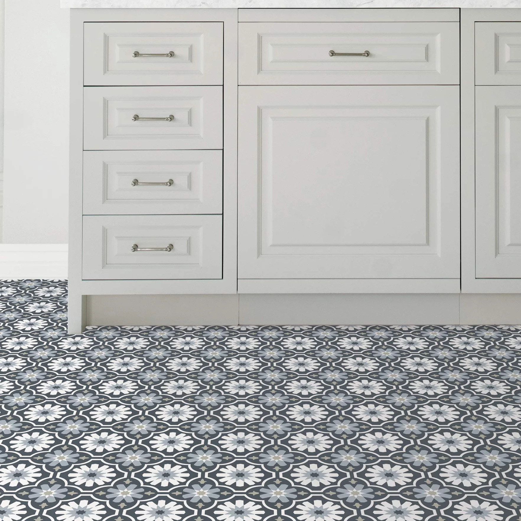 FloorPops FP2944 Sevilla płytki podłogowe typu Peel & Stick, szare, 152 cm dł. x 61 cm szer. x 0,2 cm T