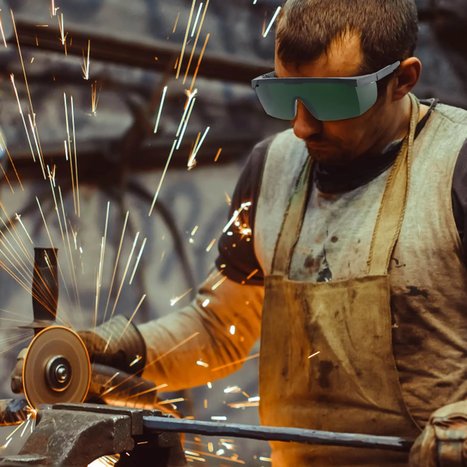 Joyan Regulowane okulary ochronne, laserowe, okulary ochronne na podczerwień, do prac spawalniczych, zielone soczewki