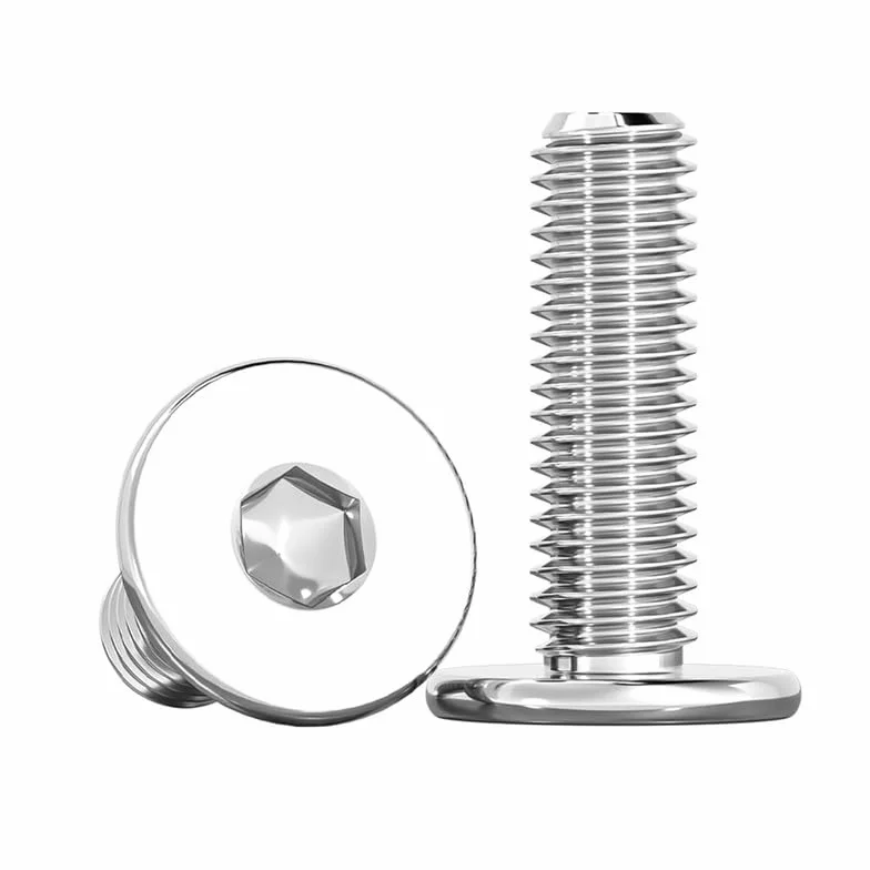 M5 x 8mm 50 Pcs Sześciokąt wewnętrzny Ekstra cienki Śruby z łbem płaskim Stal nierdzewna 304 Niski profil Komputer Śruby maszynowe