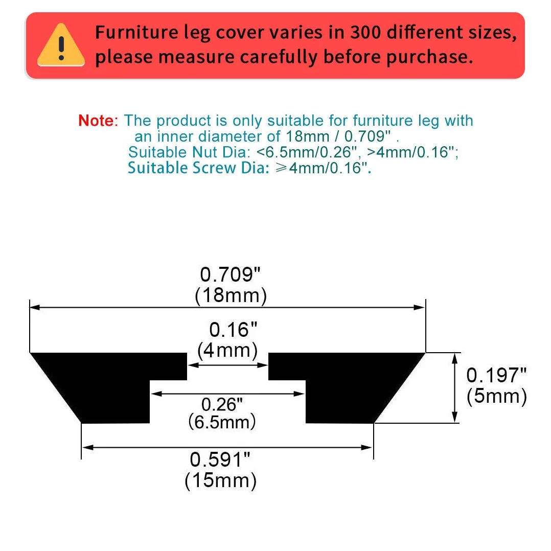 sourcing map 40 szt. gumowe nóżki zderzak bufor deska do krojenia Pad tarcza metalowa D18x15xH5mm