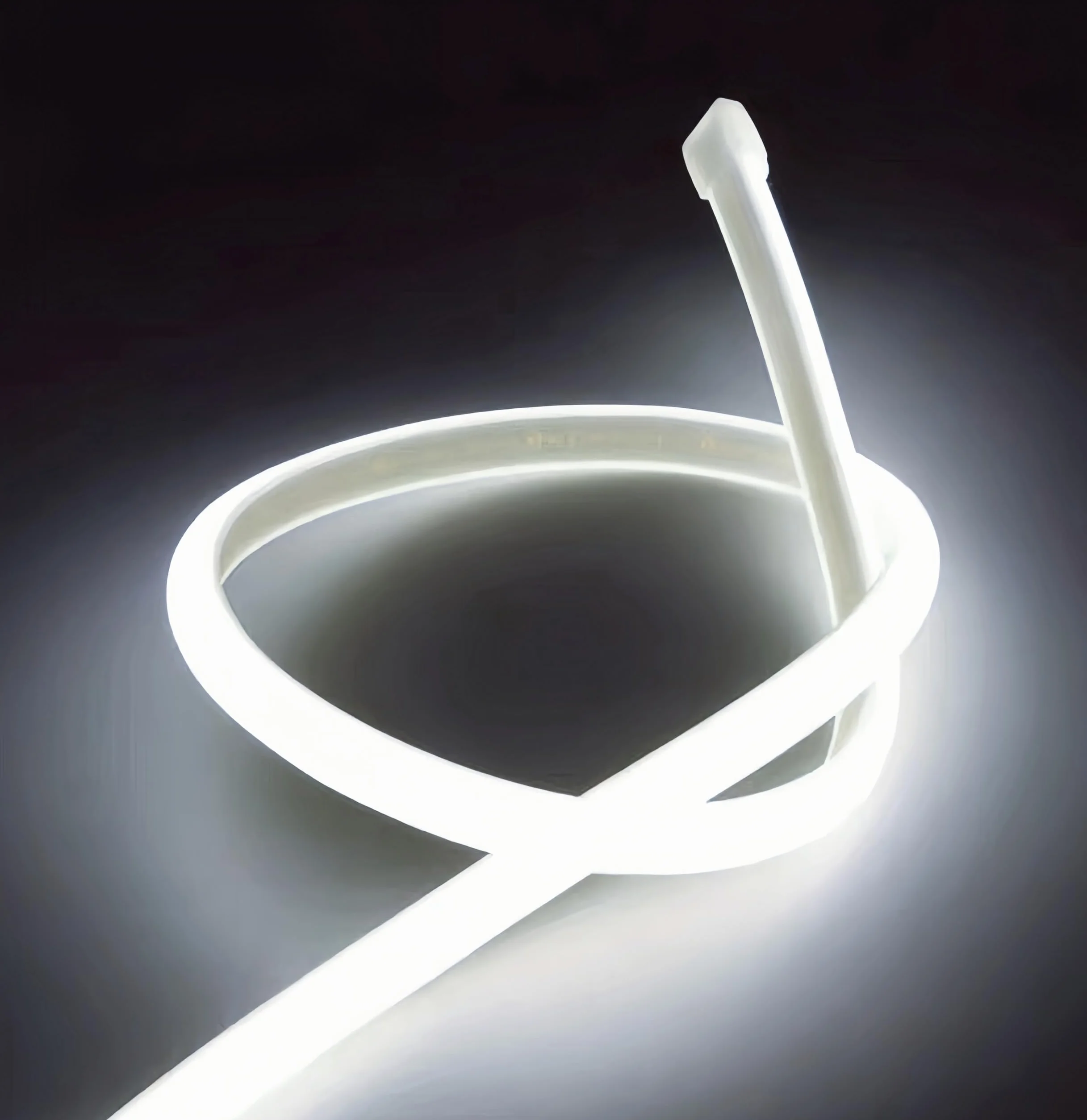 ONSSI® Neonowe taśmy LED 220v (zimna biel, 5m),12w/m każde cięcie 10 cm, 288 LED/m COB światło linowe,Wodoodporna Ip65 z wtyczką przełącznika i naklejką,Neon Led do użytku wewnętrznego i