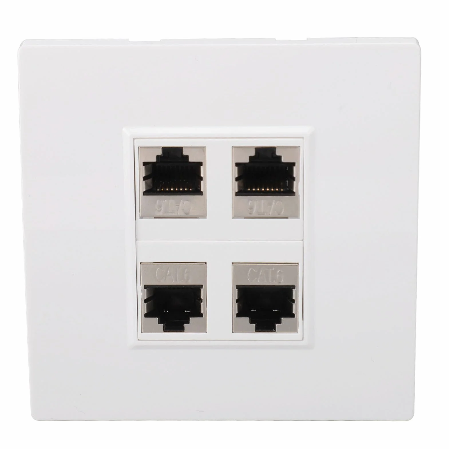 Płyta Czołowa Ethernet CAT6 4-portowy żeński do żeńskiego Gniazdo ścienne do CAT5 CAT5E CAT6 CAT6A