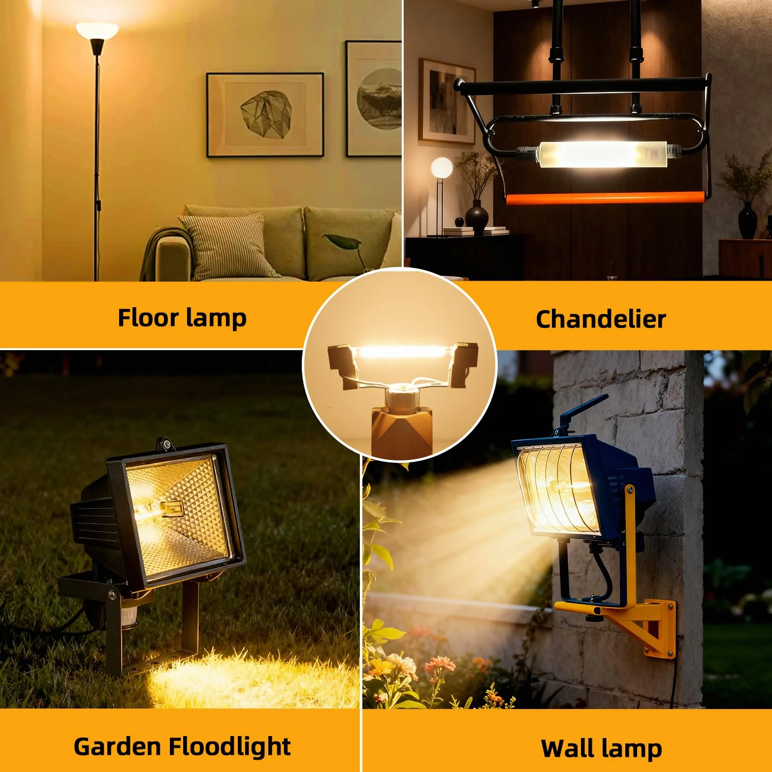 Żarówka halogenowa R7s 118 mm 400 W ściemniana J118 230 V 7500 lm 2700 K ciepła biel