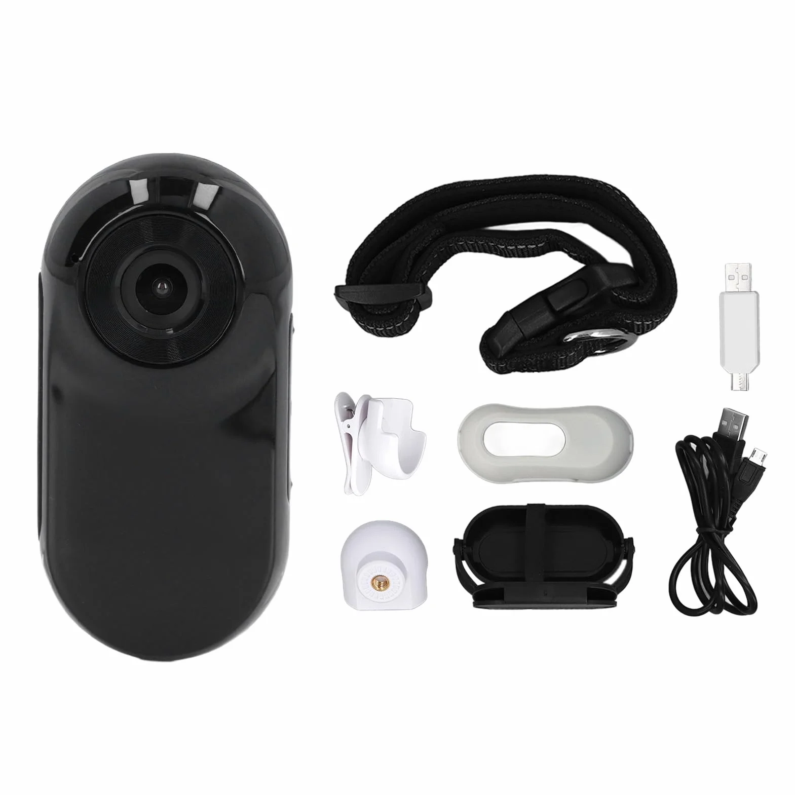 Obroża z kamerą dla Kota, Bezprzewodowa Kamera HD 1080P z obrożą dla Psa z Zapisami Wideo, Mini Kamera Korpusowa Bez Konieczności Wi-Fi, dla Zwierząt Domowych na Zewnątrz (BLACK)