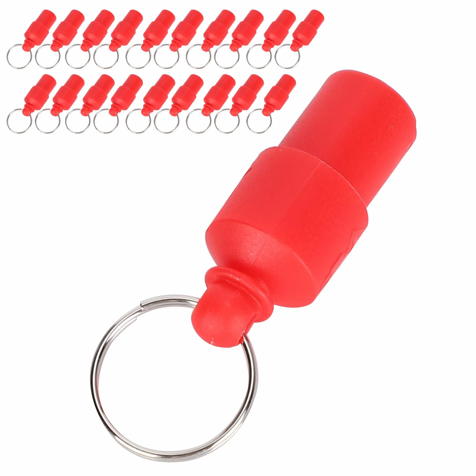 20 szt. Anti-Lost Pet Dog ID Tag, obroża dla szczeniaka kota wisiorek imię etykieta adresowa tuba do przechowywania odporna na zgubienie (czerwona)