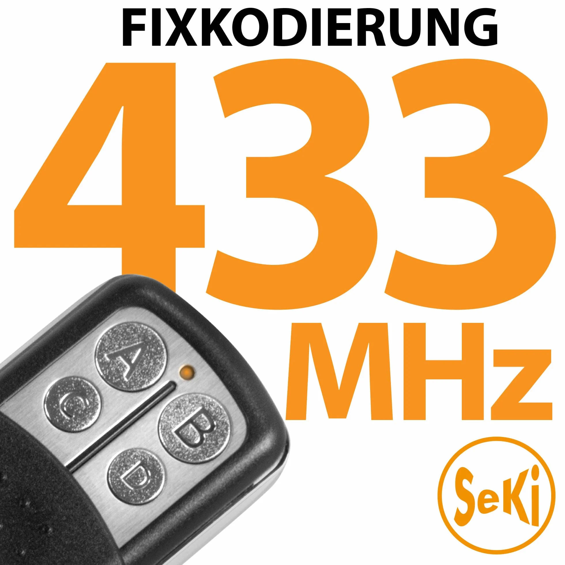 SeKi Open 4, 433 MHz pilot do otwierania bramy garażowej, 4 kanały