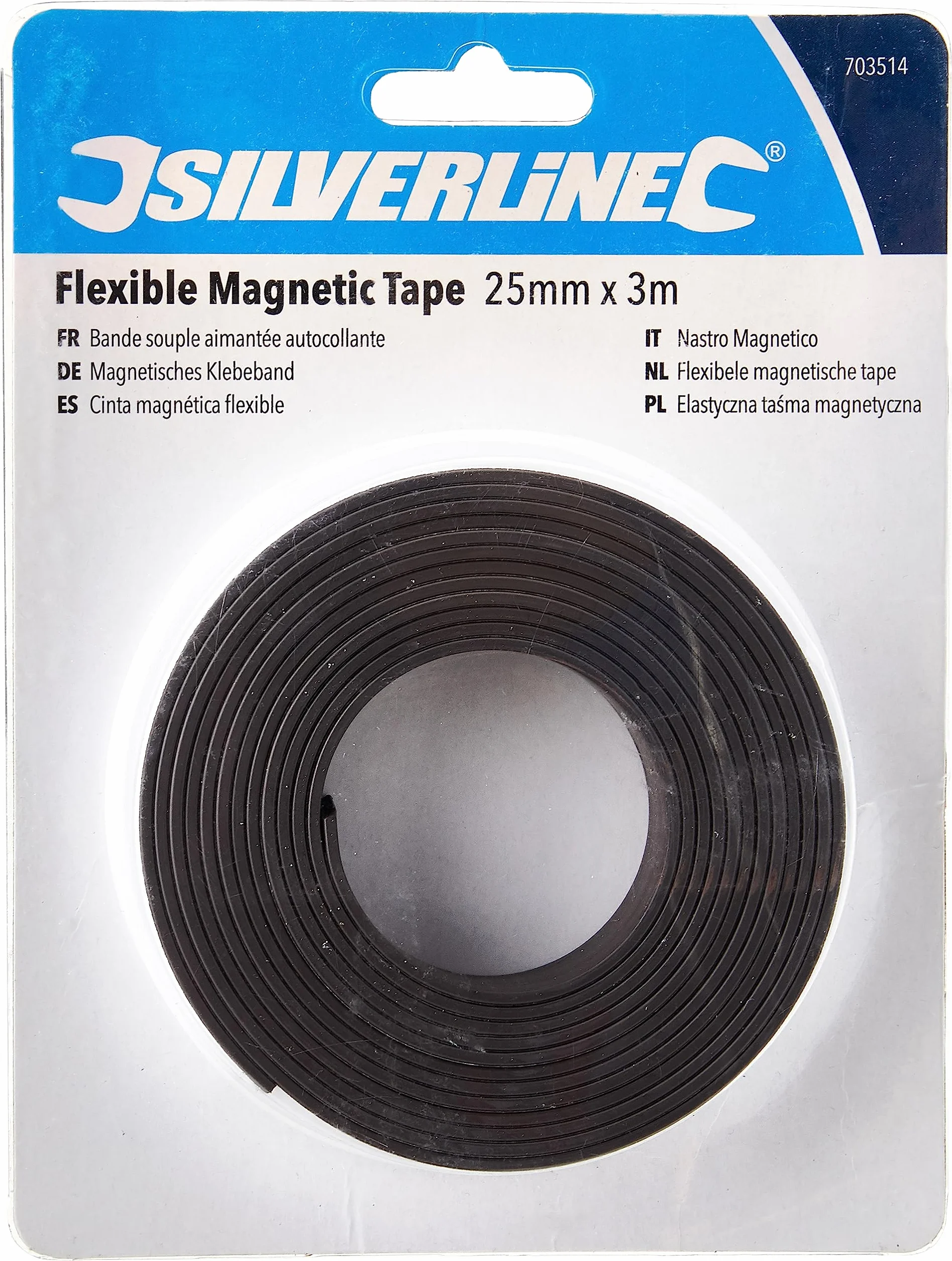 Silverline taśma magnetyczna 25 mm x 3 m