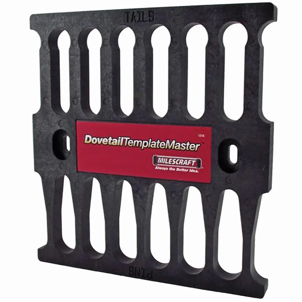 Milescraft 1218 DoveTail szablon Master - Stwórz niekończącą się tablicę końcówek jaskółczy z routerem, czarny (12180034)