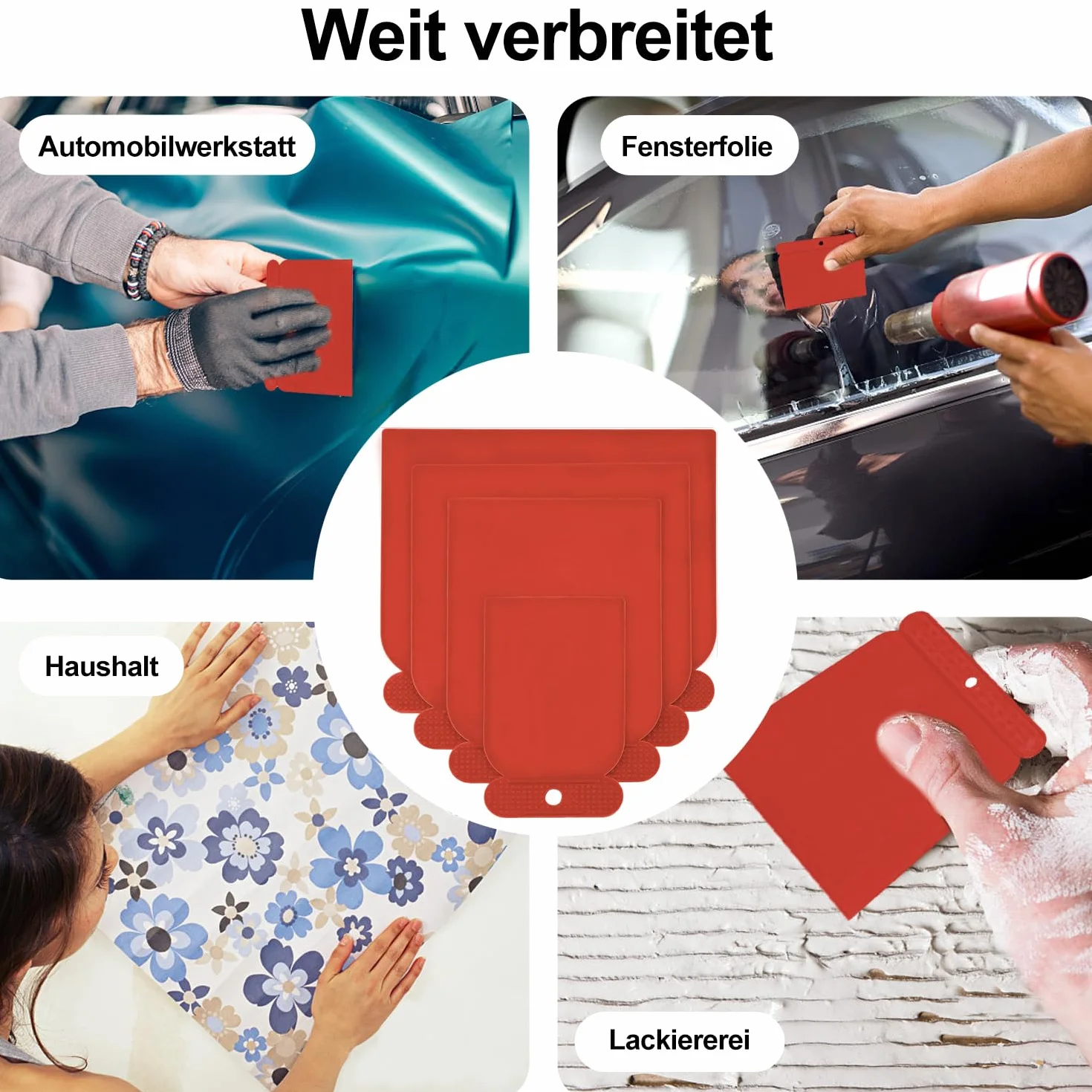 Zestaw szpachelek z tworzywa sztucznego 4 sztuki, japońska szpachla elastyczna odporna na zużycie do karoserii