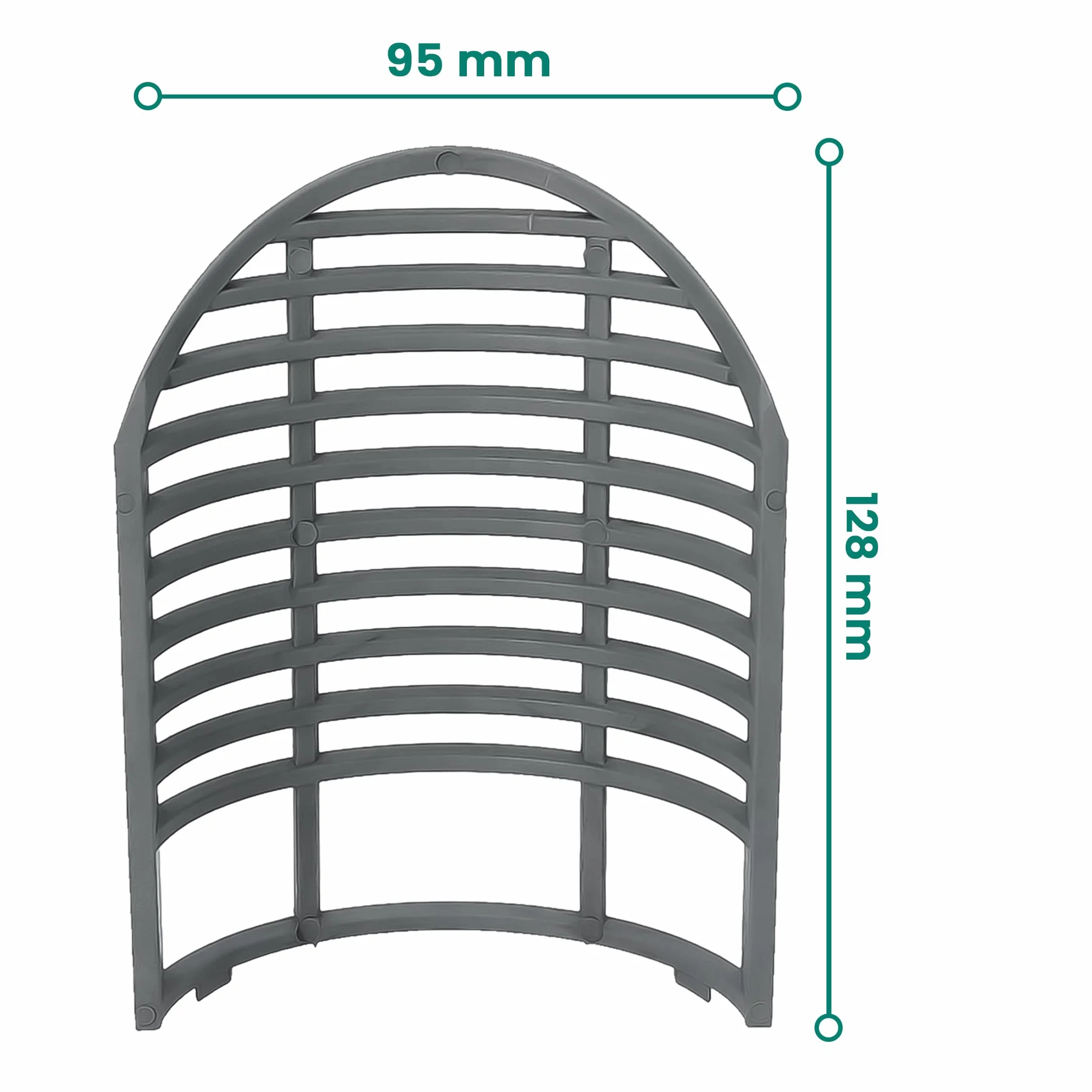 Millto™ Sitko Czyszczaka Rynnowego Rewizji Rury Spustowej 110 mm Szare Filtr Rynny Deszczowej Kratka Filtrująca Liście Gałęzie Plastikowa Osłona Ochronna