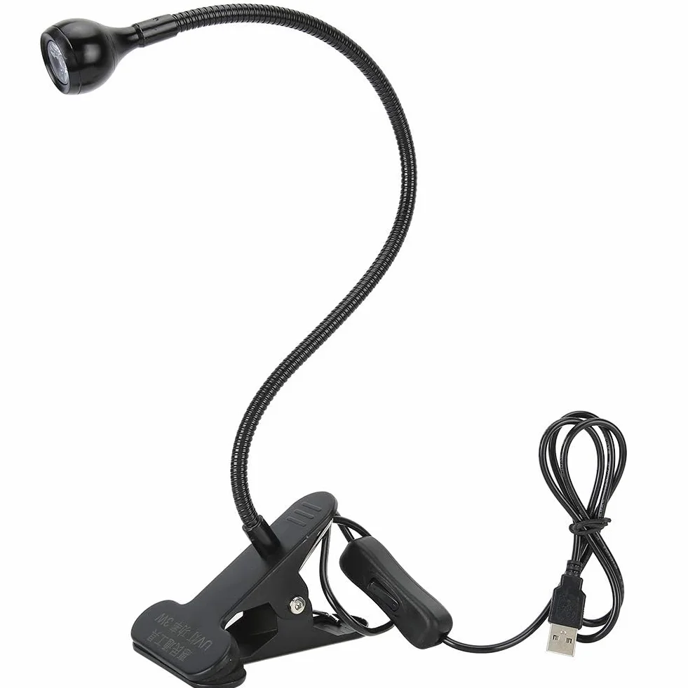 Lampa UV LED 3W USB do Naprawy Telefonu z Klipsem Fioletowe Światło