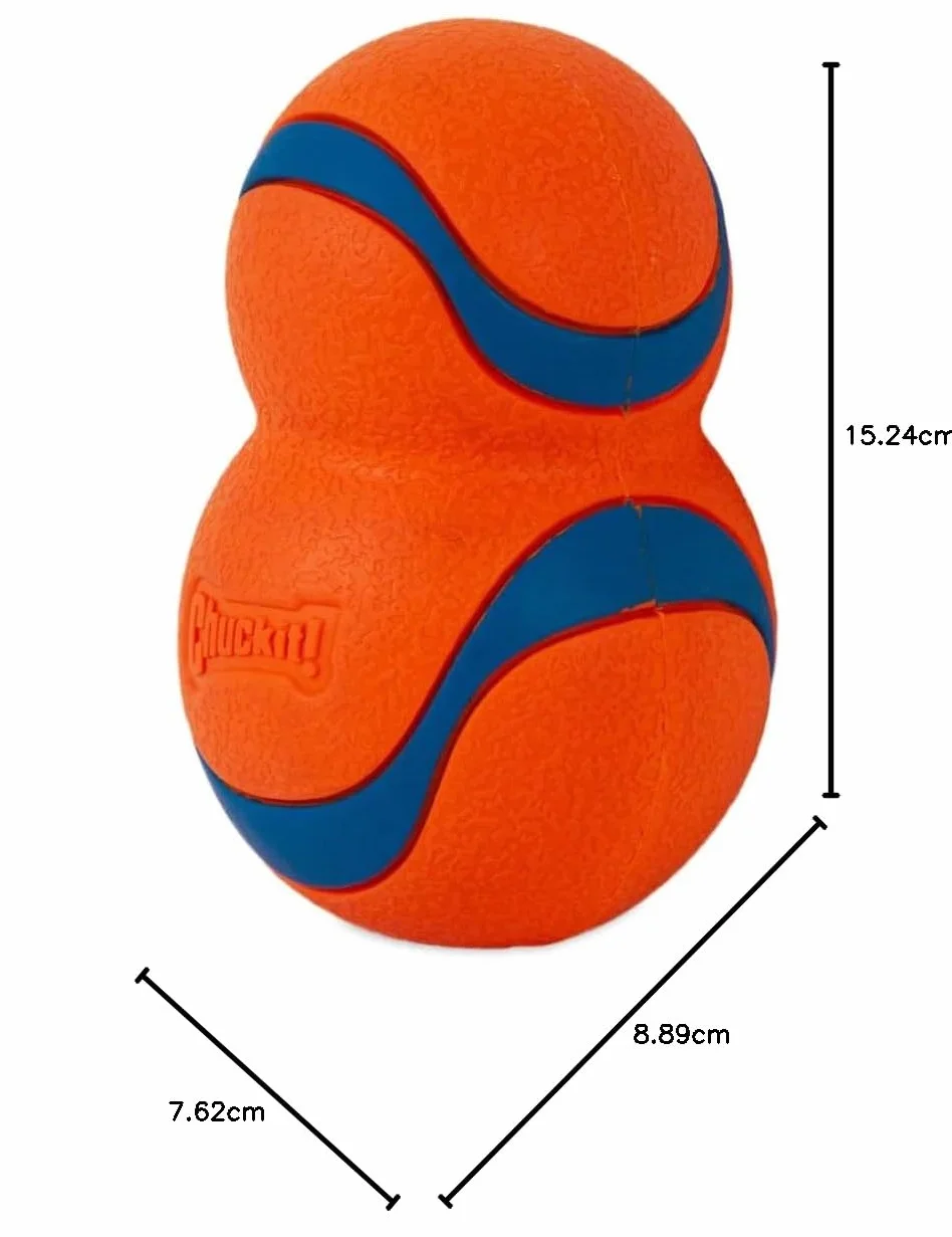 Chuckit! Ultra Tumbler Piłka dla Psa Gumowa - Wysokie Odbicie, Nieregularny Kształt, Wyrzutnia Zabawek, Kompatybilna Zabawka do Pobierania